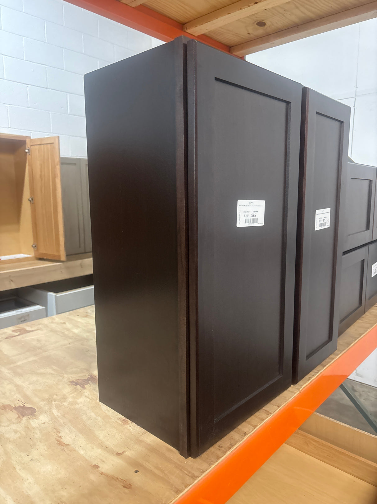 Shaker 15 in. W x 12 in. D x 30 in. H Assembled Wall Cabinet in Java
