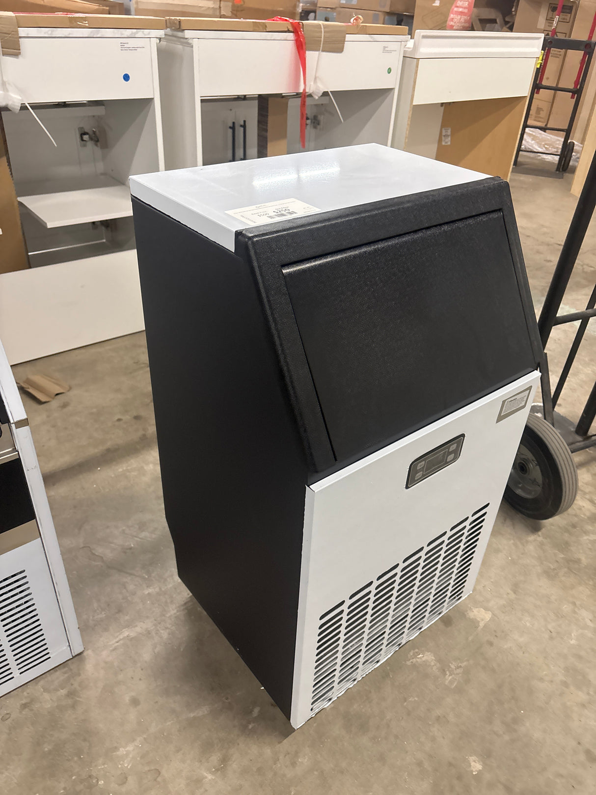 17.6 in. 150 lb./24H Full Size Cubes Freestanding Ice Maker in Stainless Steel, Ice Full Alert and Auto-Cleaning