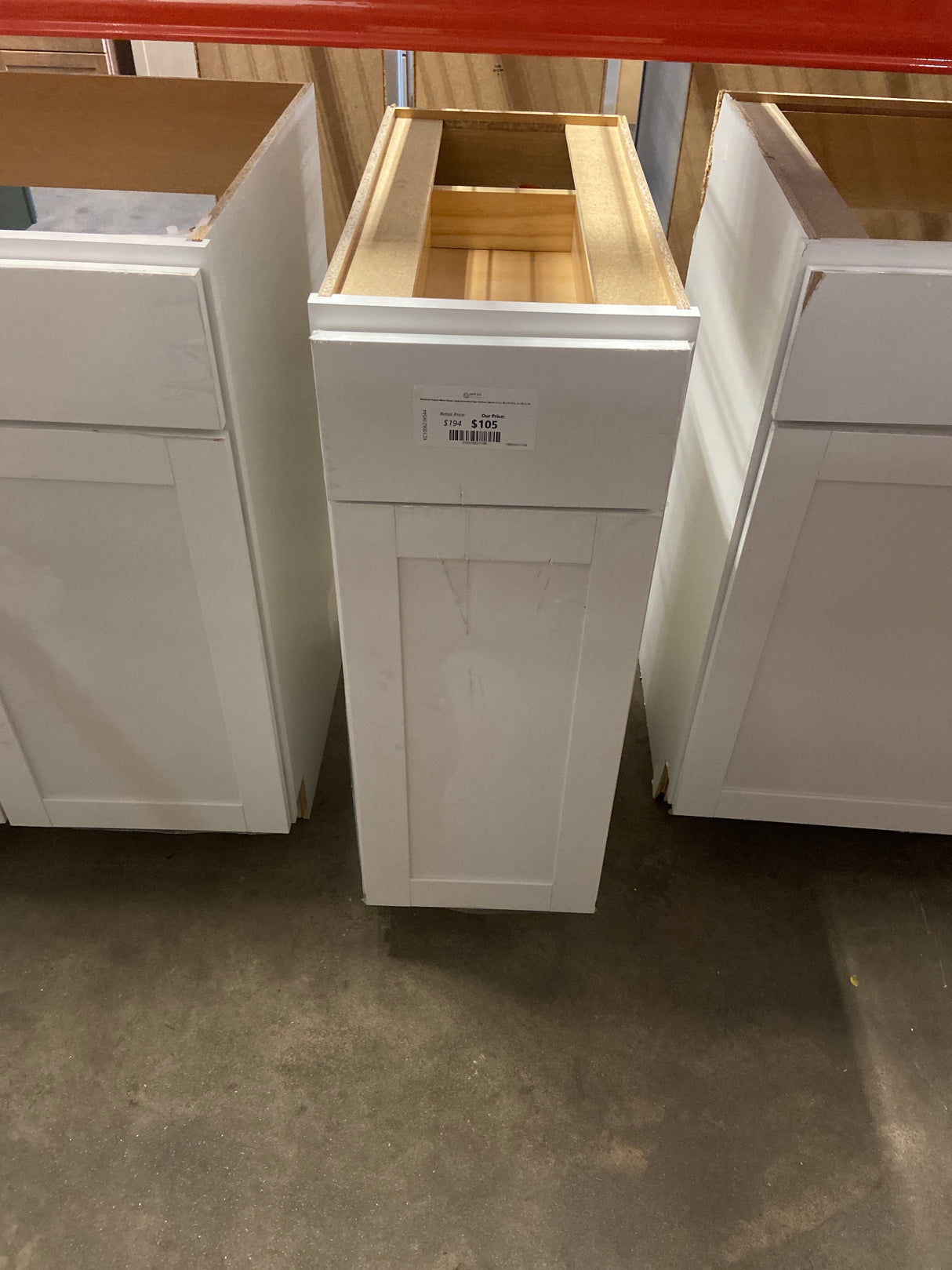 Westfield Feather White Shaker Stock Assembled Base Kitchen Cabinet (12 in. W x 23.75 in. D x 35 in. H)