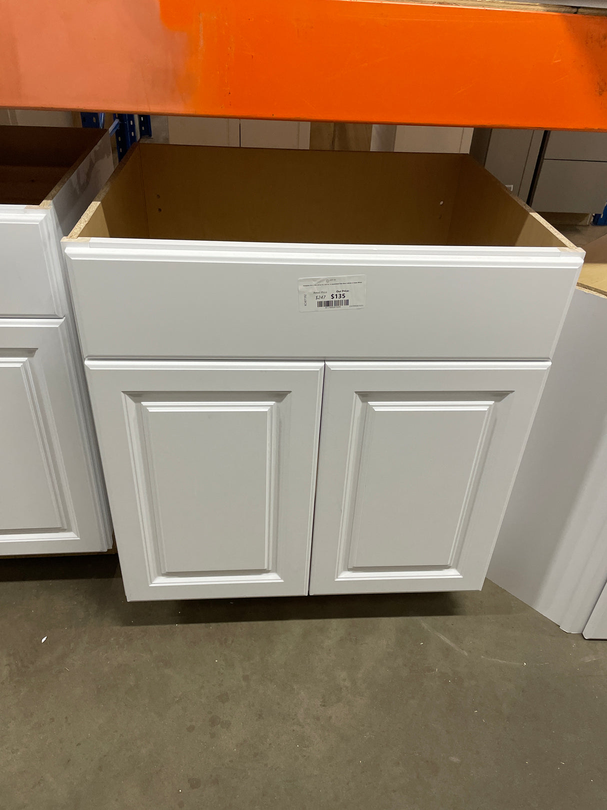 Hampton 30 in. W x 24 in. D x 34.5 in. H Assembled Sink Base Cabinet in Satin White