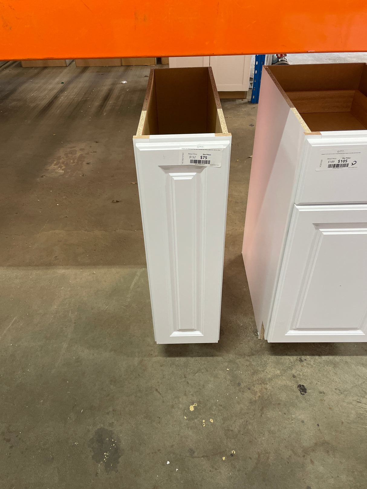 Hampton Satin White Raised Panel Stock Assembled Base Kitchen Cabinet (9 in. x 34.5 in. x 24 in.)