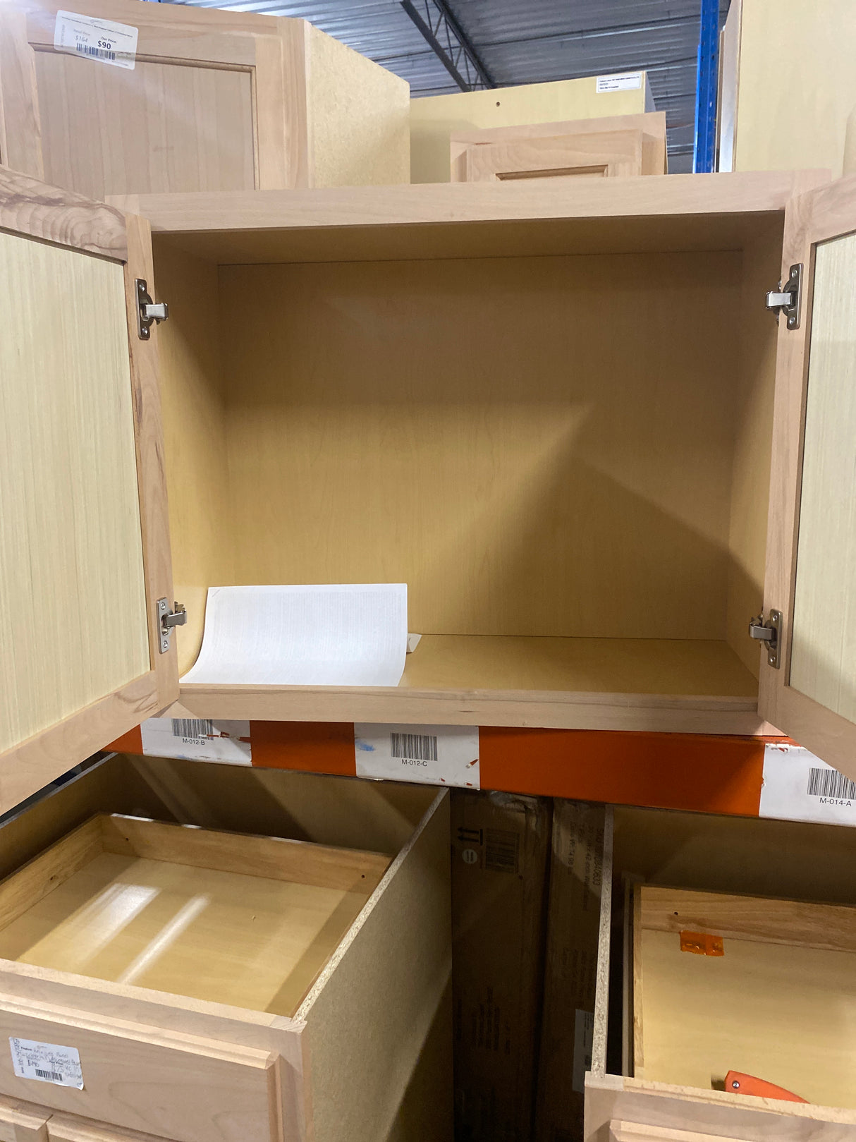 Recessed Panel 30 in. W x 12 in. D x 24 in. H Assembled Wall Bridge Cabinet in Unfinished