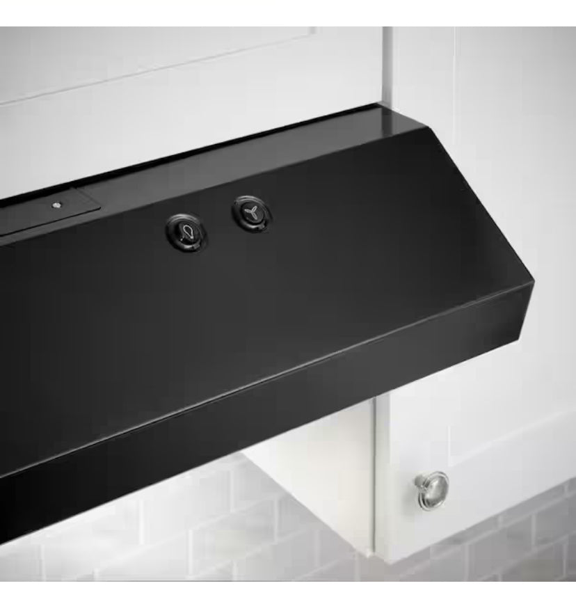 Arno 30 in. 240 CFM Convertible Under Cabinet Range Hood in Black with Lighting and Charcoal Filter