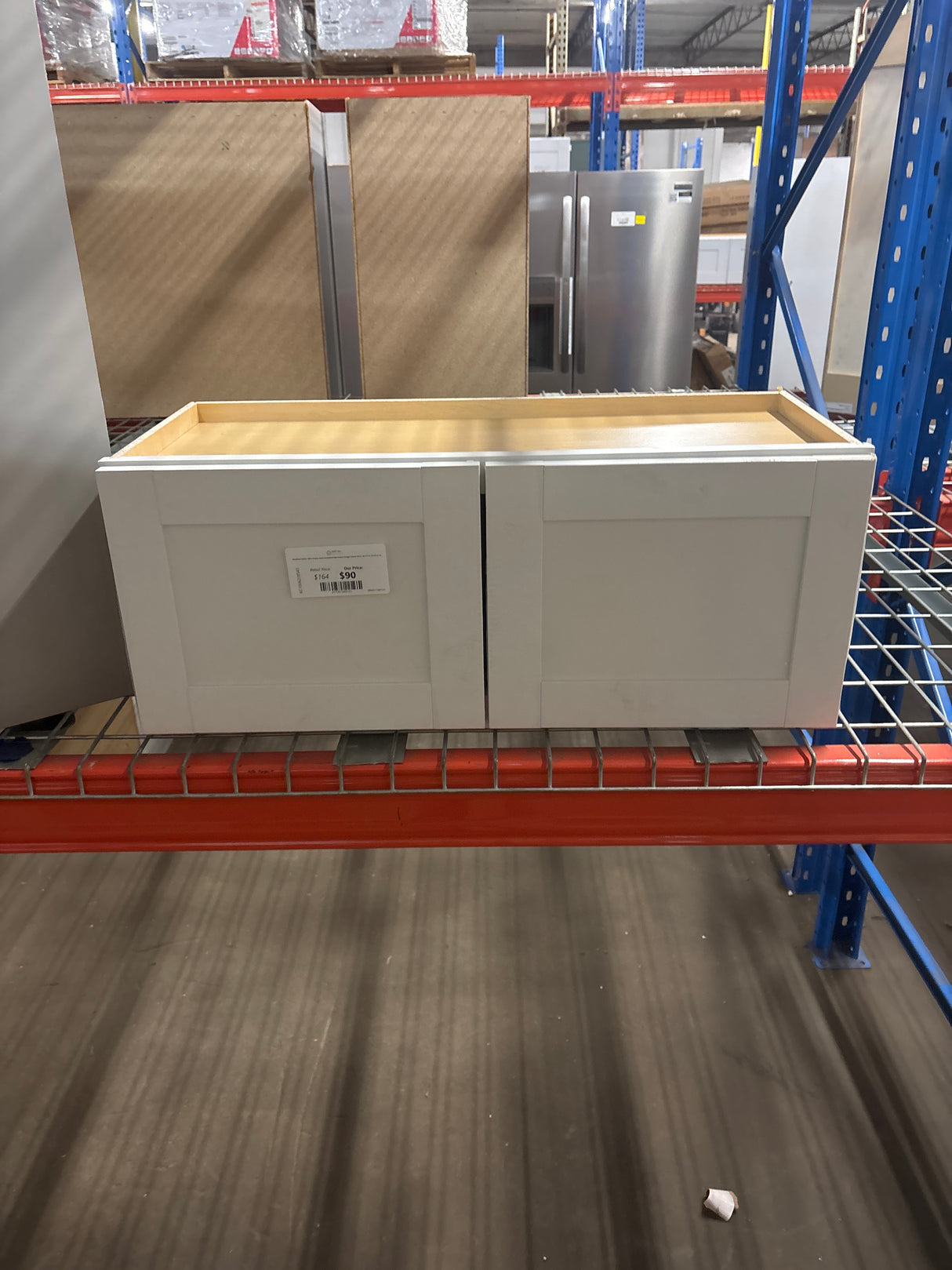 Westfield Feather White Shaker Stock Assembled Wall Kitchen Bridge Cabinet (30 in. W x 12 in. D x 12 in. H)