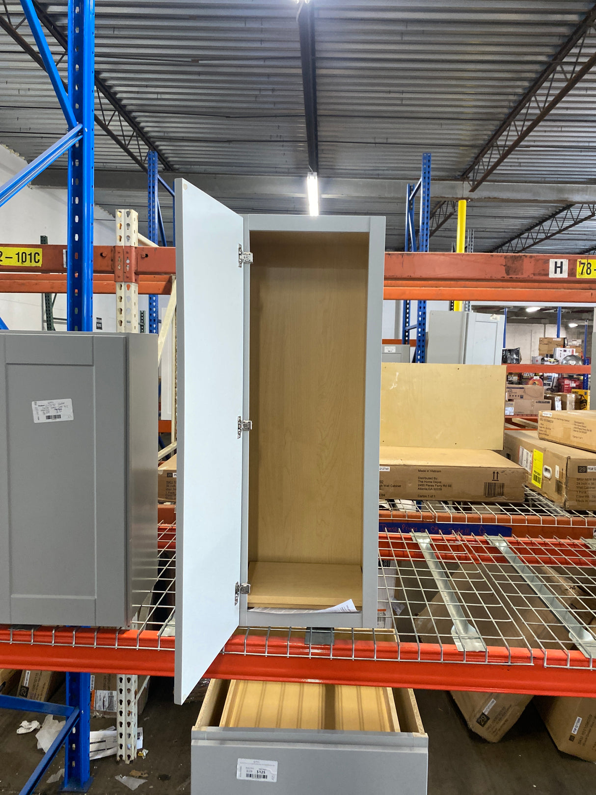 Shaker 15 in. W x 12 in. D x 42 in. H Assembled Wall Kitchen Cabinet in Dove Gray