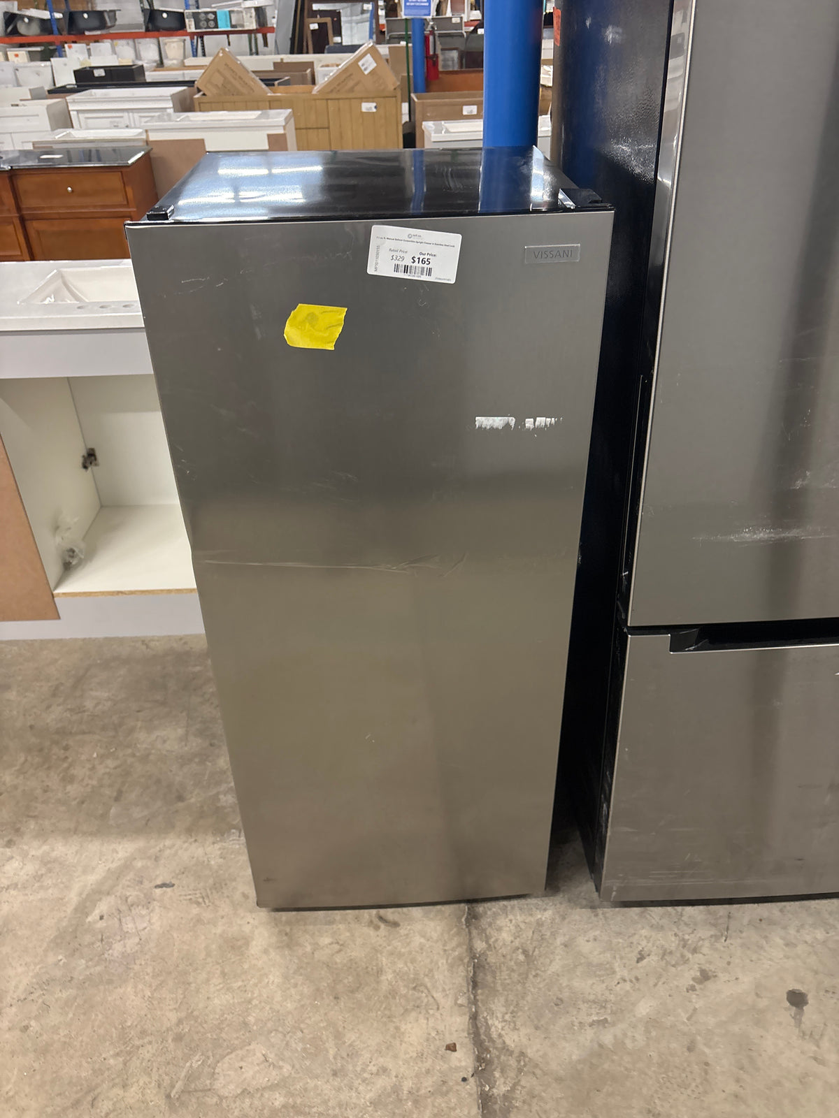 7.1 cu. ft. Manual Defrost Convertible Upright Freezer in Stainless Steel Look