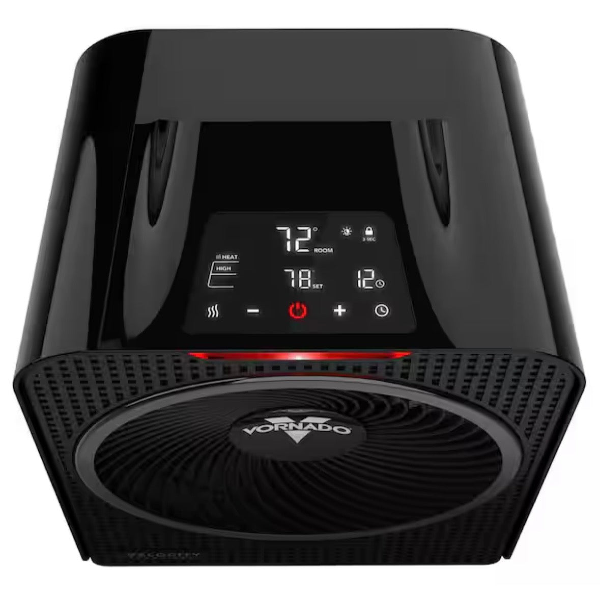 Forced Air Velocity 5 Whole Room 1500-Watt 5118 BTU Electric Space Fan Electric Heater Furnace, Black