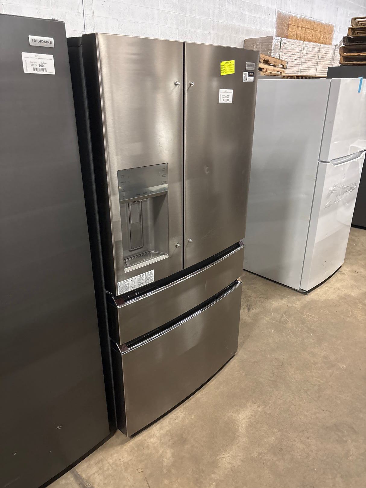 Gallery 36 in. 22 cu. ft. Counter-Depth 4-Door French Door Refrigerator in Smudge-Proof Stainless Steel
