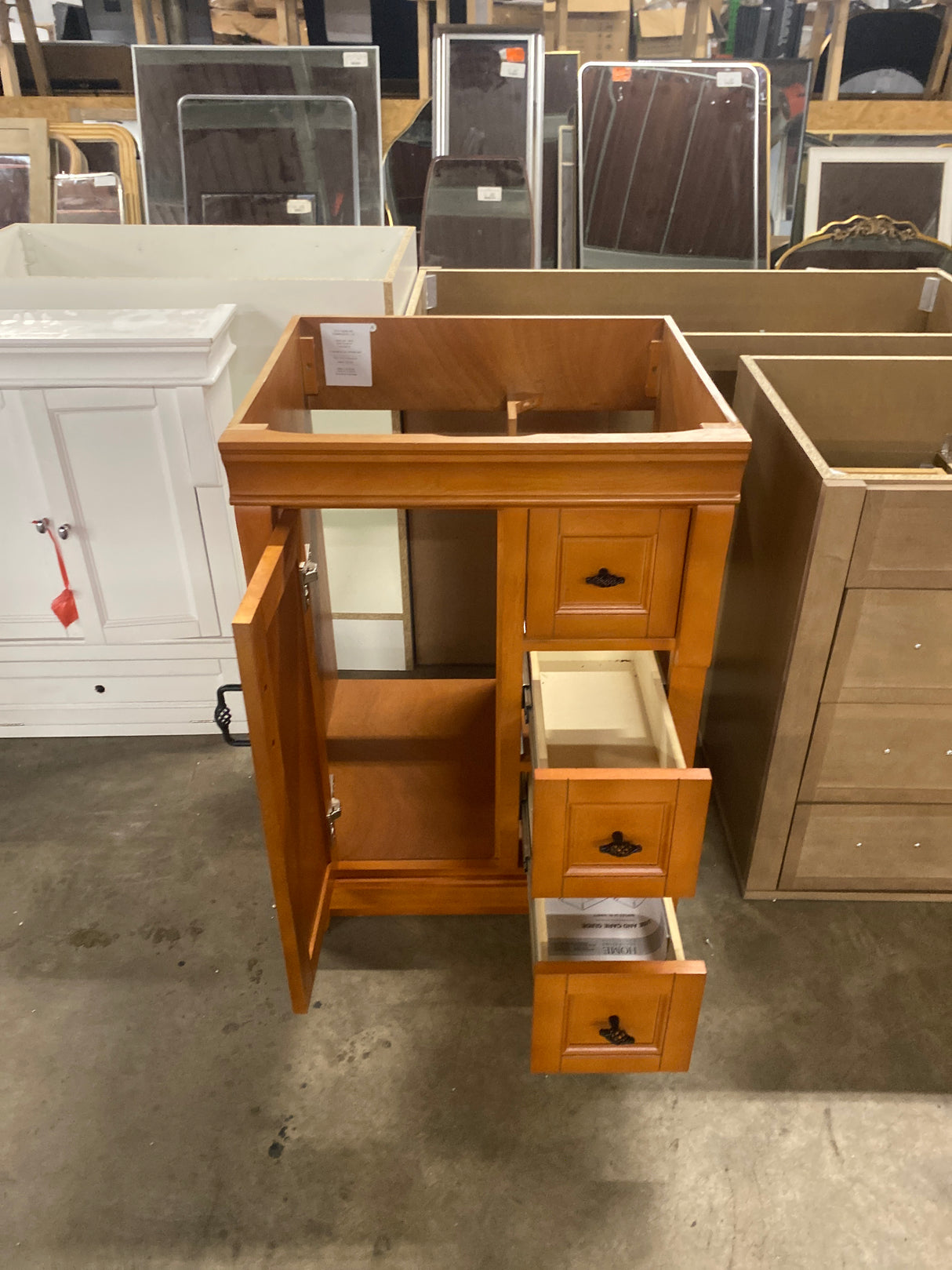 Naples 24 in. W x 21.63 in. D x 34 in. H Bath Vanity Cabinet without Top in Warm Cinnamon