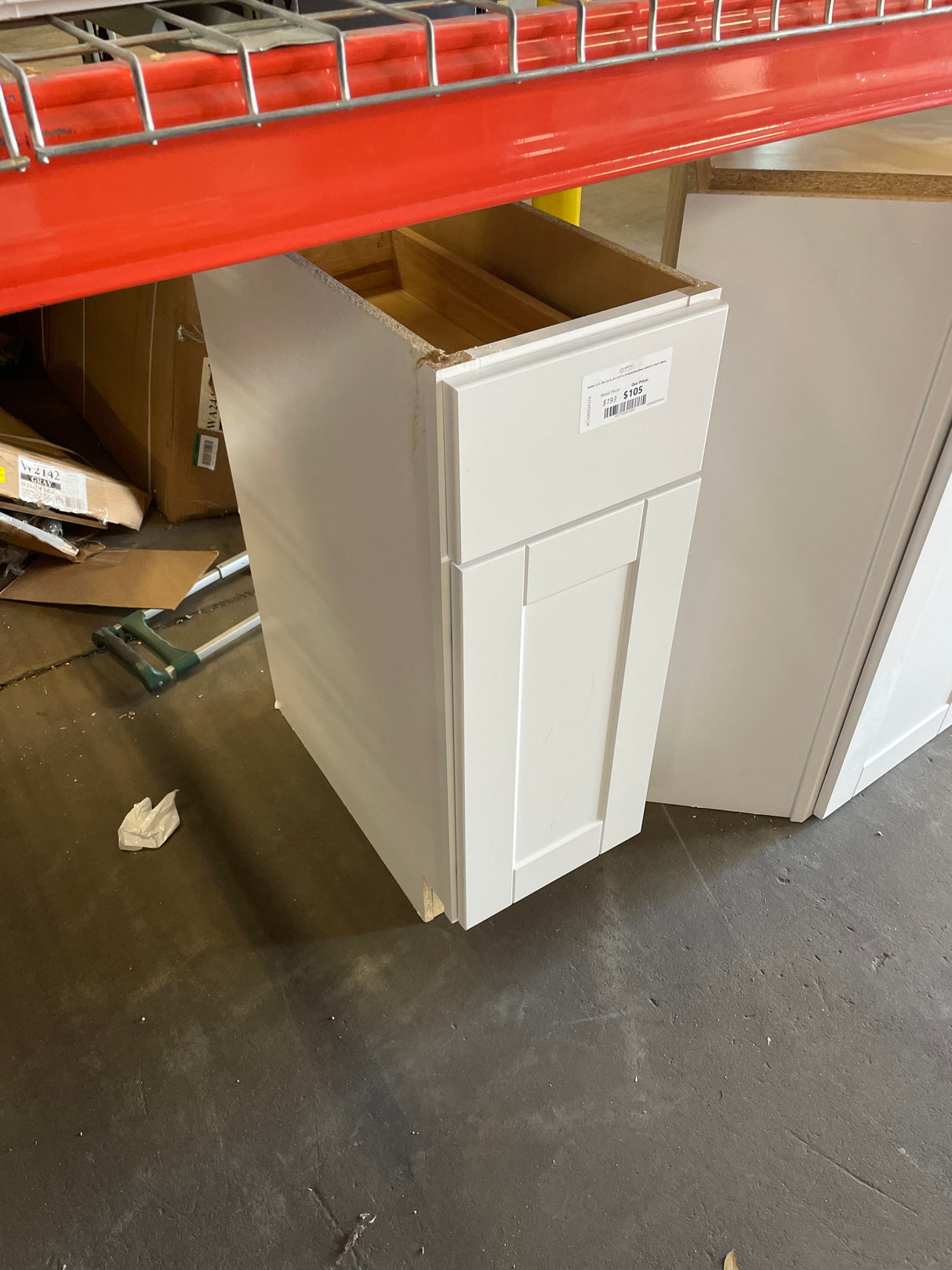 Shaker 12 in. W x 24 in. D x 34.5 in. H Assembled Base Cabinet in Satin White