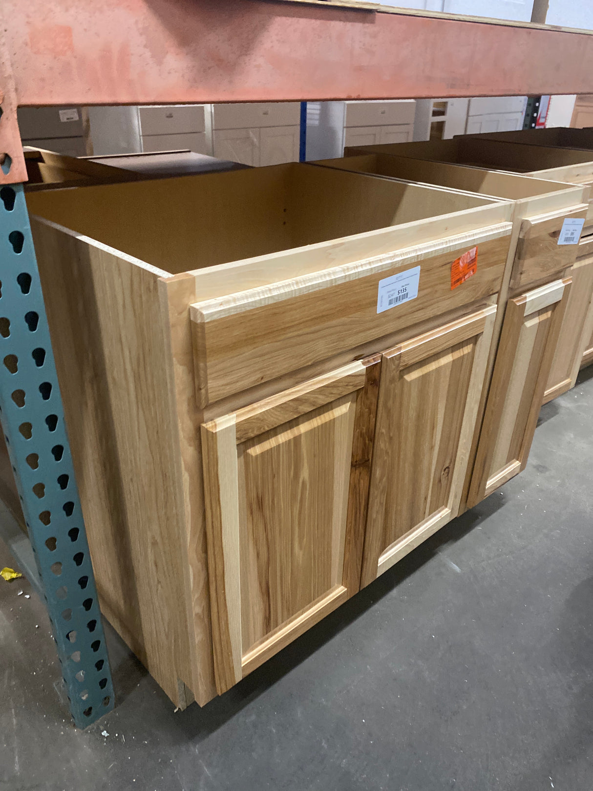 Hampton Assembled 30x34.5x24 in. Sink Base Kitchen Cabinet in Natural Hickory