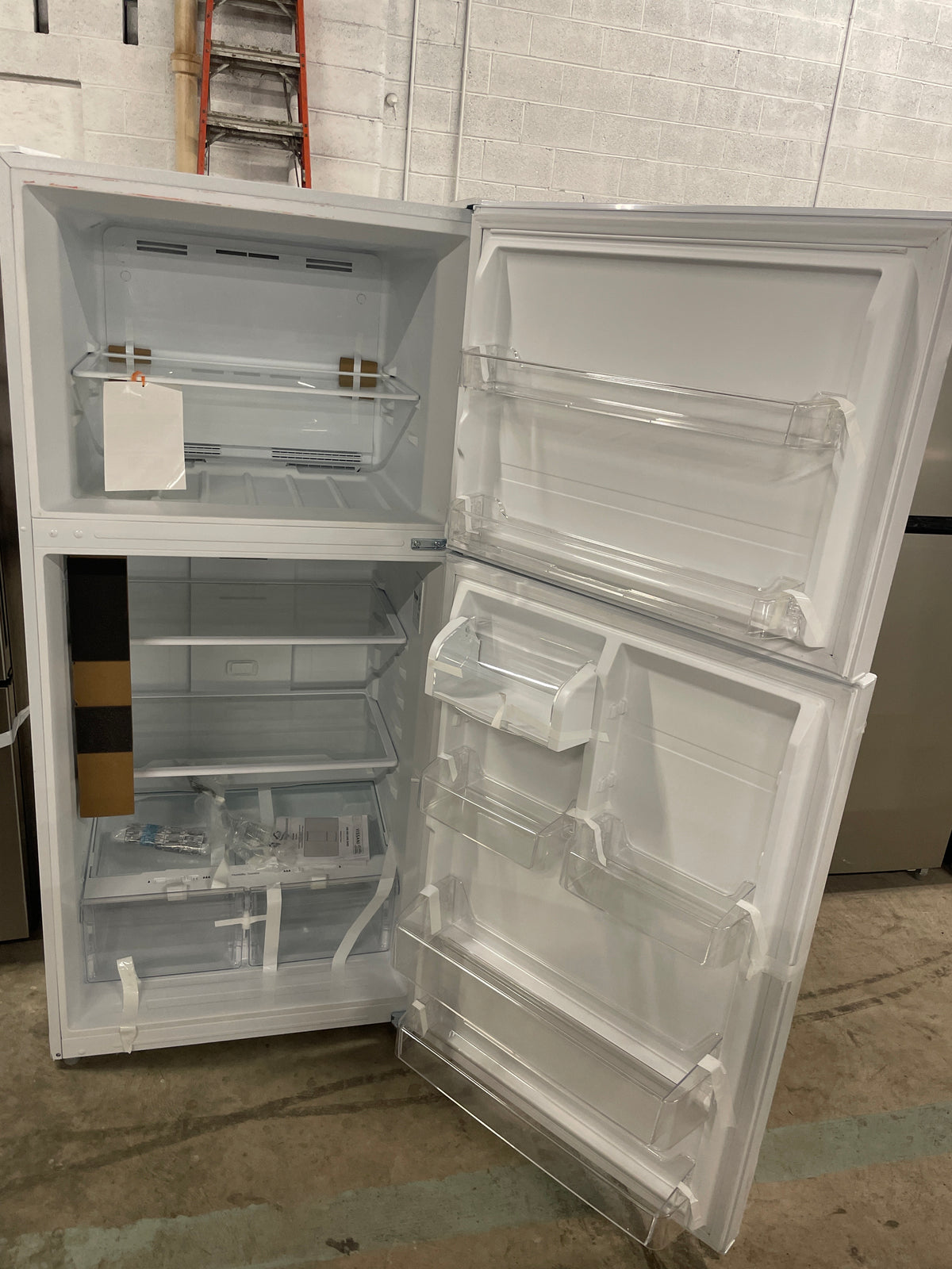 18.1 cu. ft. Top Freezer Refrigerator with Adjustable Glass Shelving in White, Garage Ready