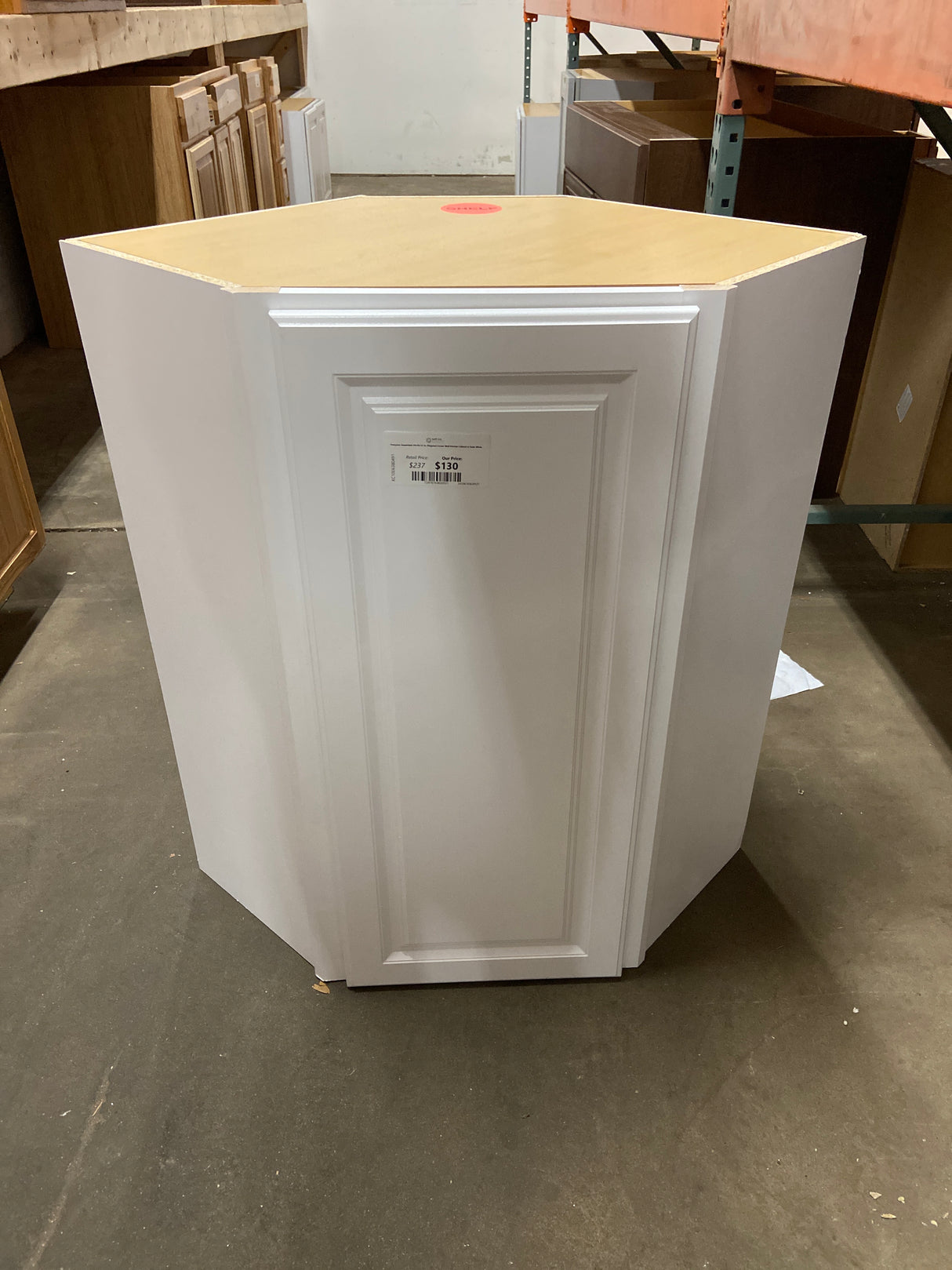 Hampton Assembled 24x36x12 in. Diagonal Corner Wall Kitchen Cabinet in Satin White