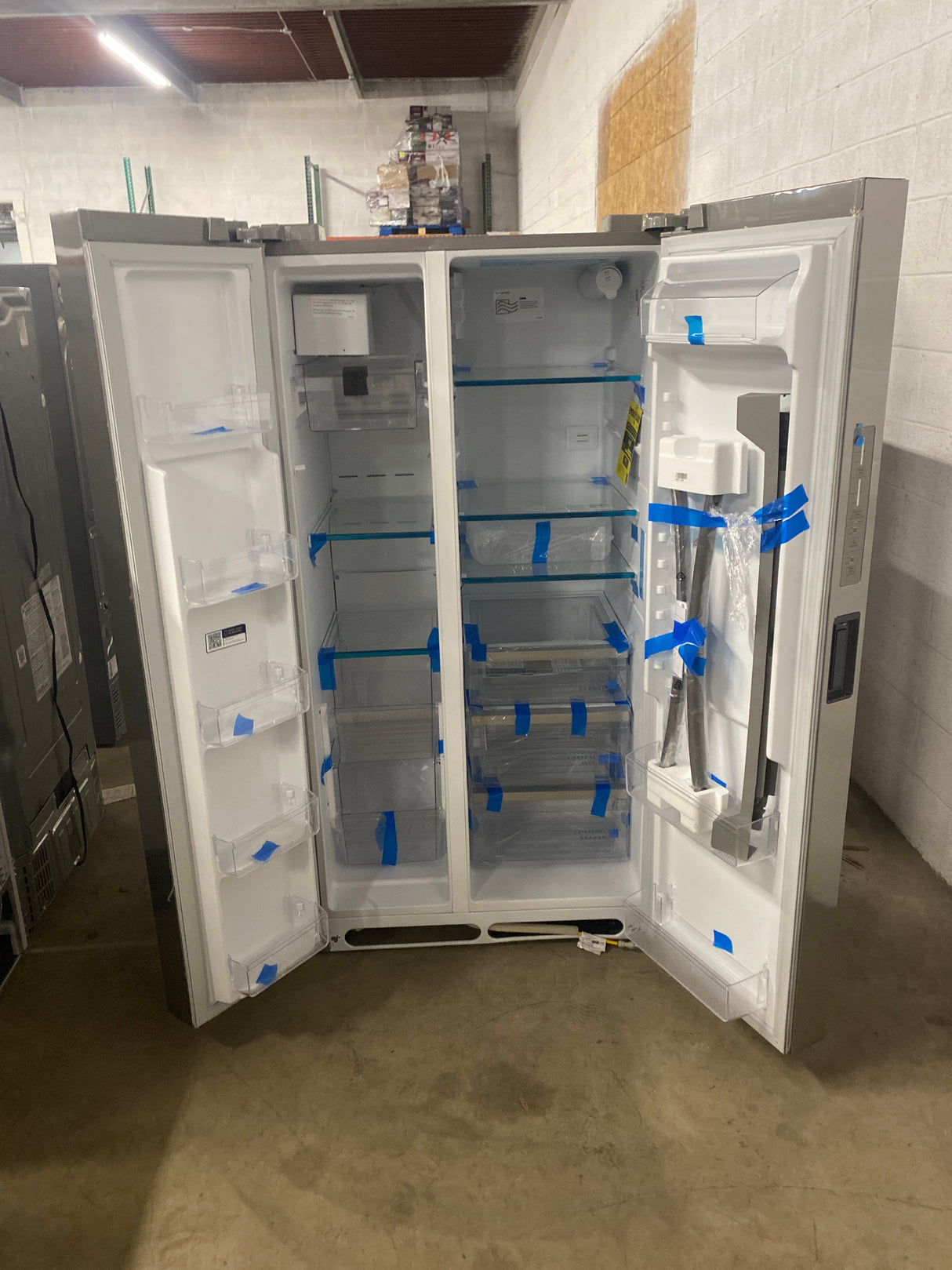 Gallery 36 in. 26 cu. ft. Standard Depth Side-by-Side Refrigerator in Stainless Steel with Internal Water Dispenser