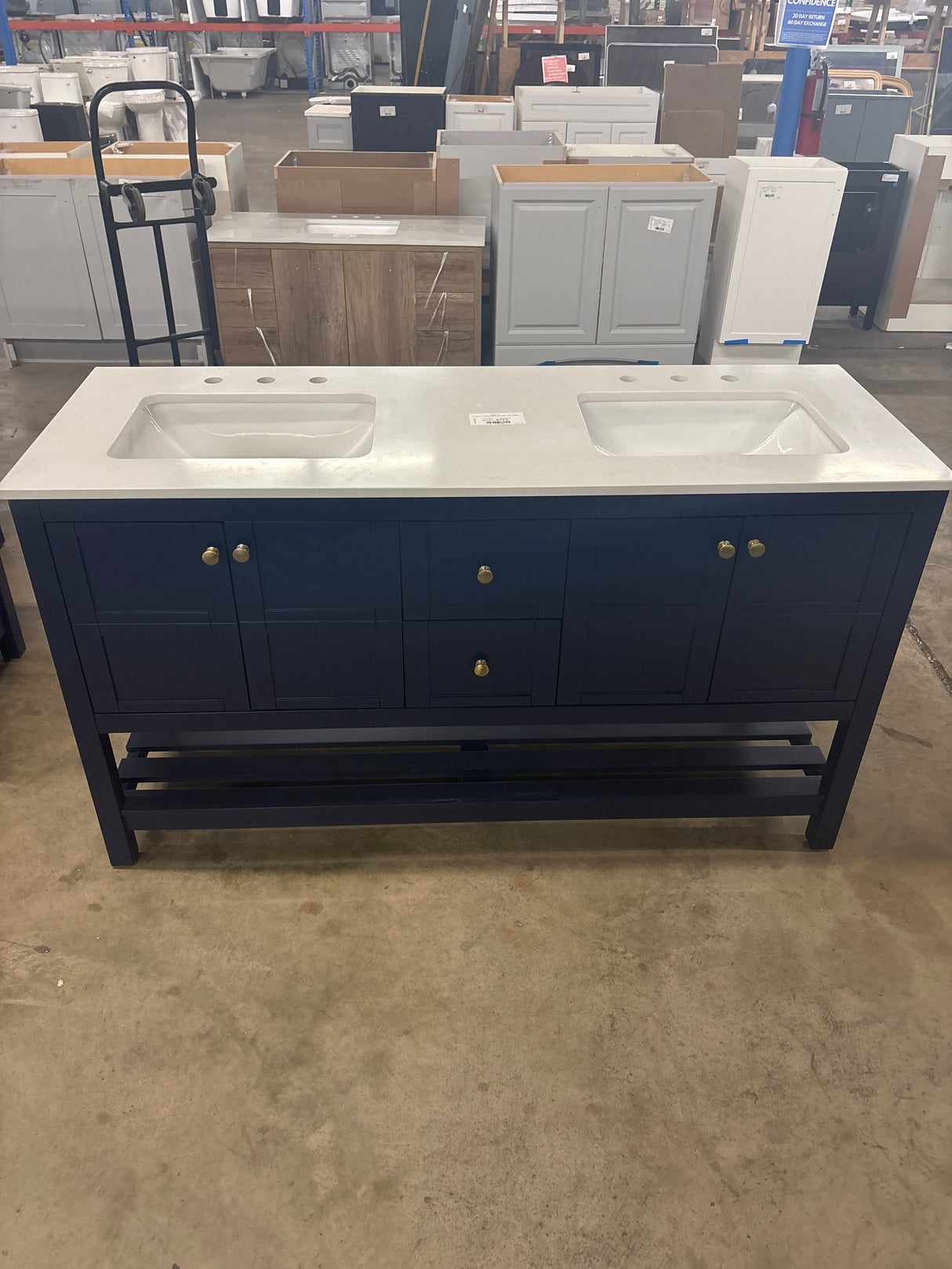 Newport Legacy Vanity 60"x22"x34" in Blue