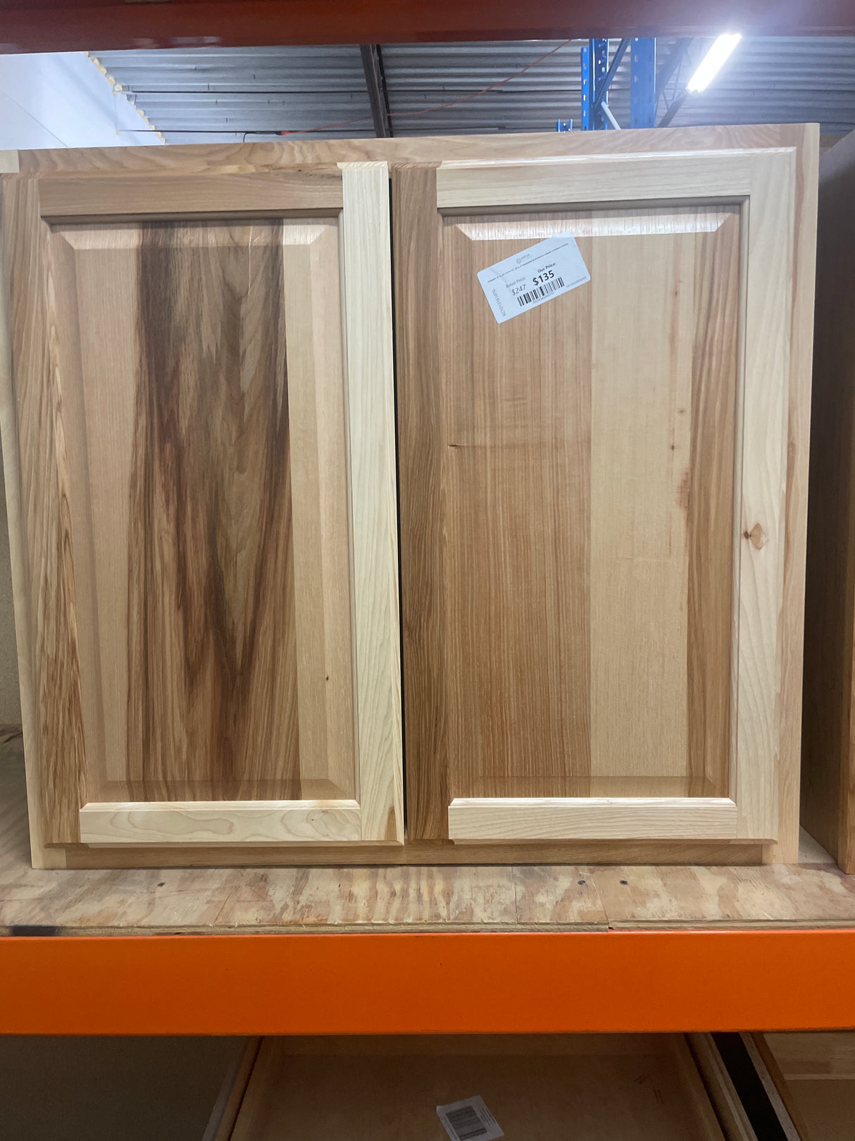 Hampton 33 in. W x 12 in. D x 30 in. H Assembled Wall Kitchen Cabinet in Natural Hickory