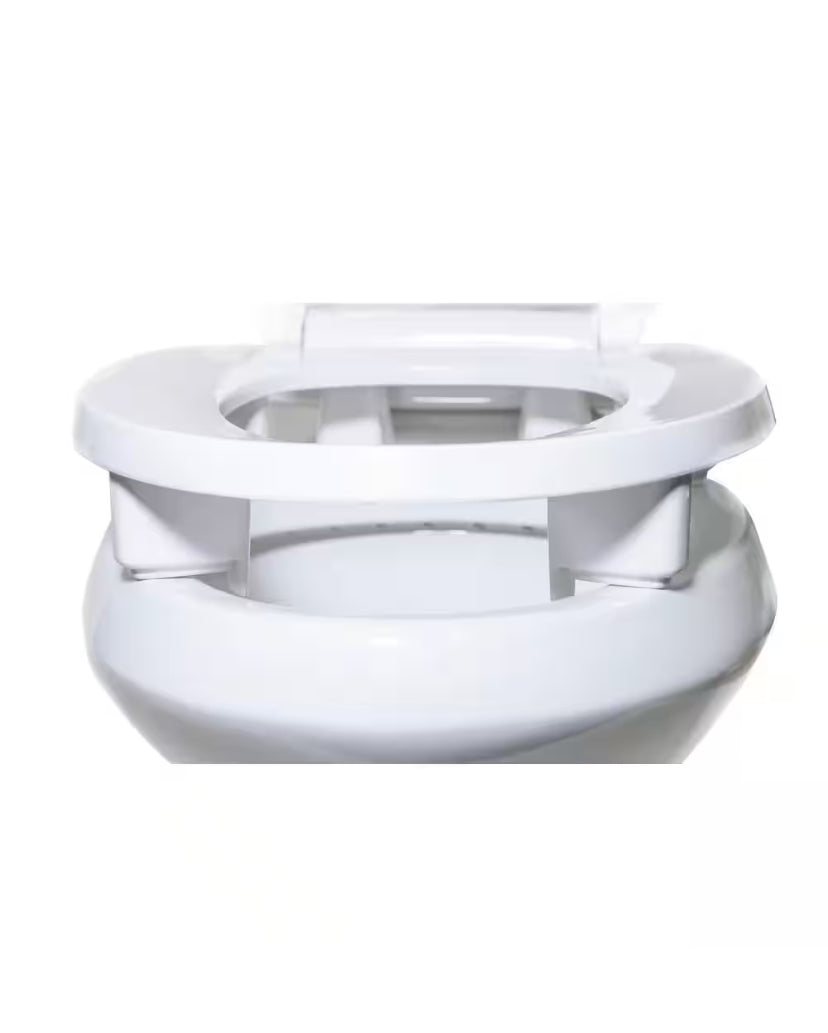 ADA Compliant 3 in. Raised Elongated Closed Front with Cover Toilet Seat in White