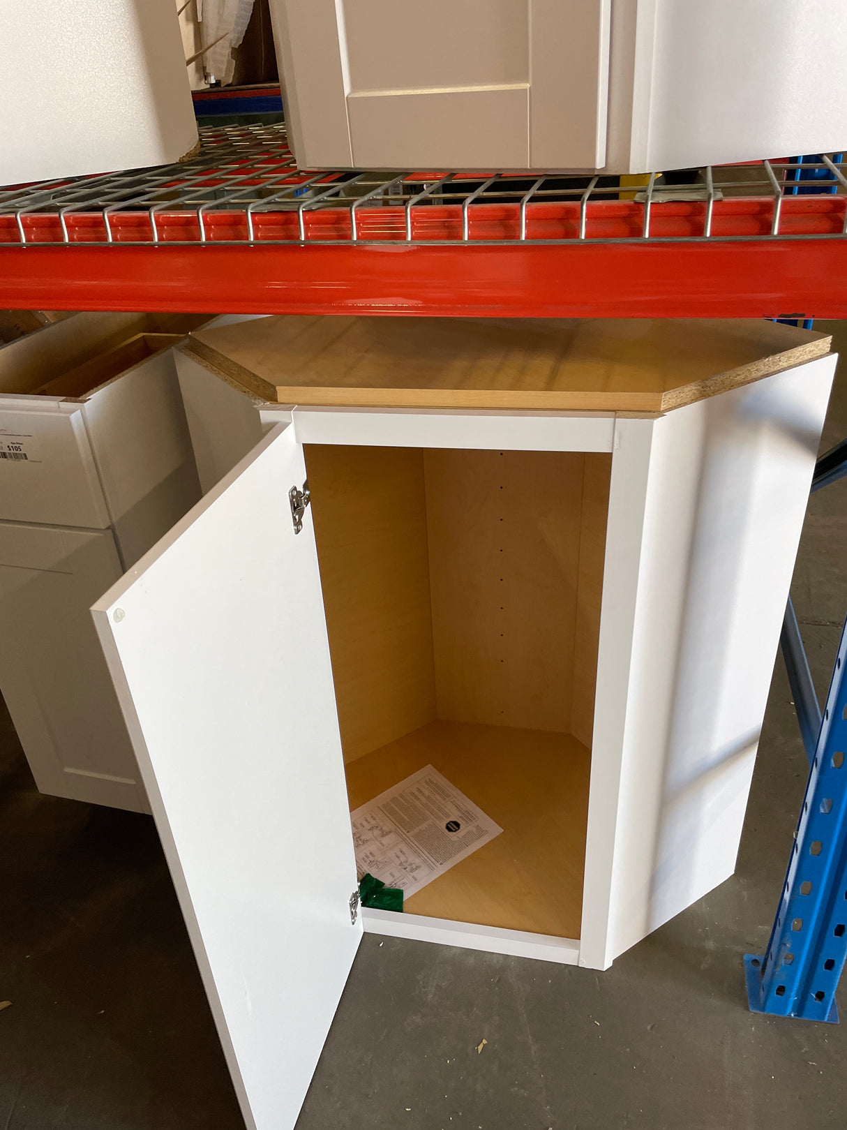 Shaker 24 in. W x 12 in. D x 36 in. H Assembled Diagonal Corner Wall Cabinet in Satin White