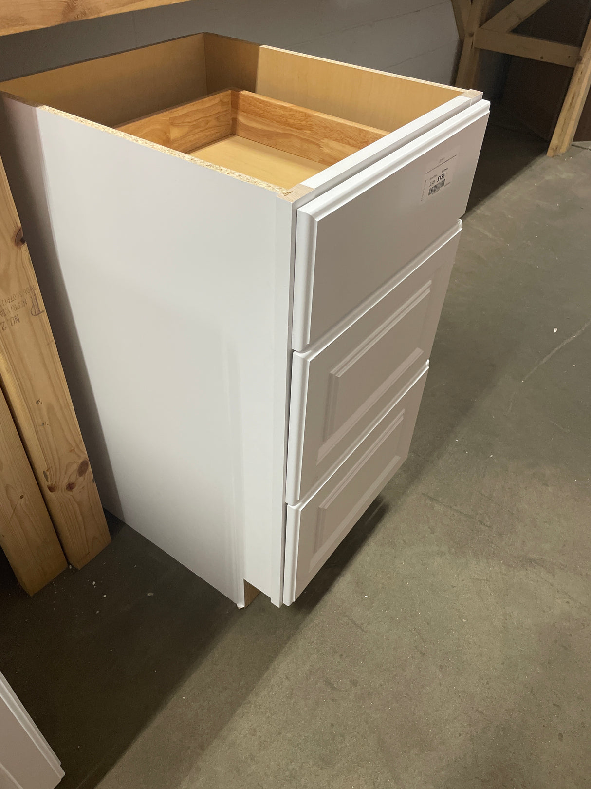 Hampton 18 in. W x 21 in. D x 34.5 in. H Satin White Assembled Bath 3-Drawer Base Cabinet