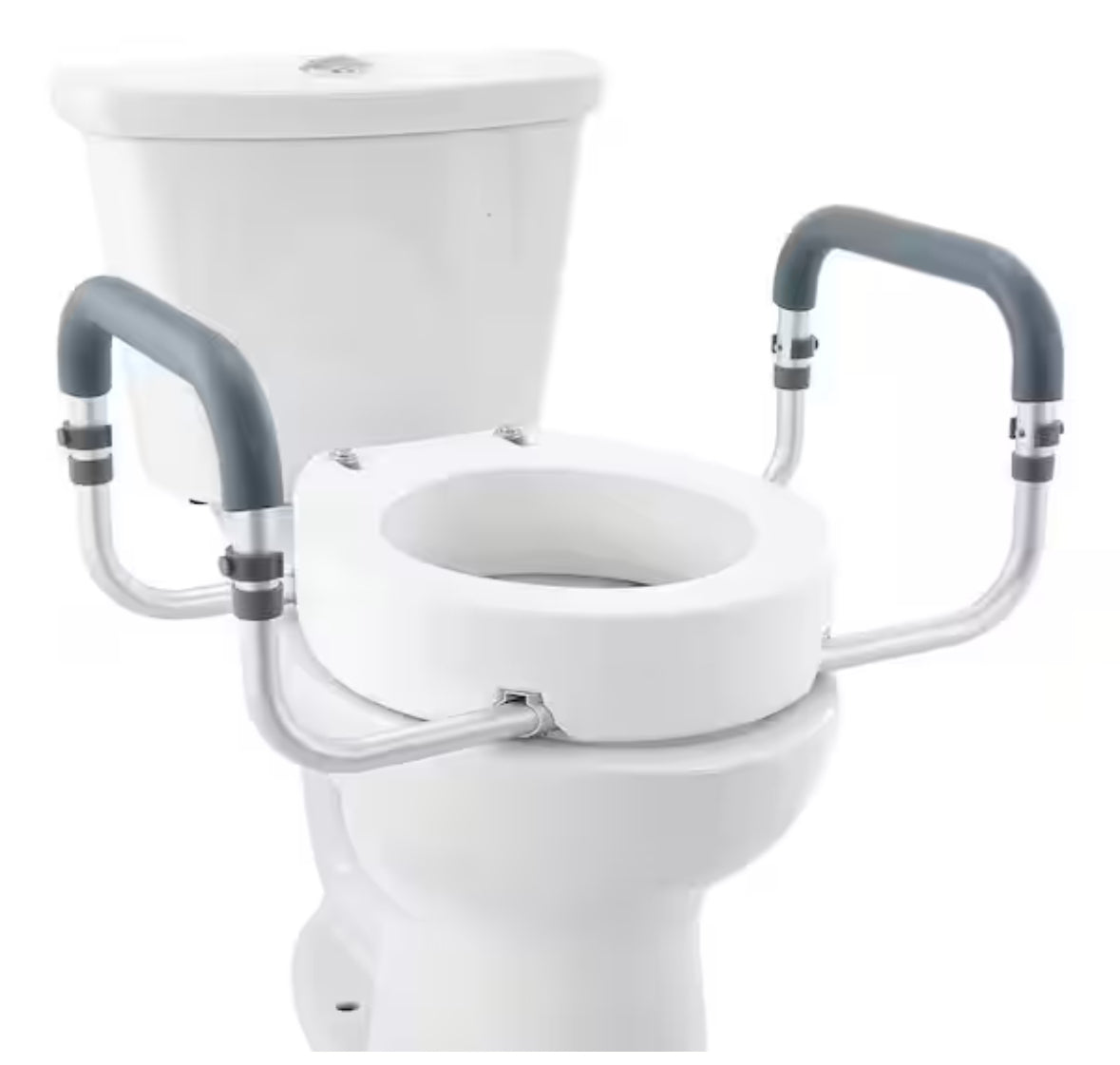 Raised Toilet Seat 10 in. x 24 in. Elevated Toilet Seat in white 300 lbs. Weight Capacity for Standard Round Toilet