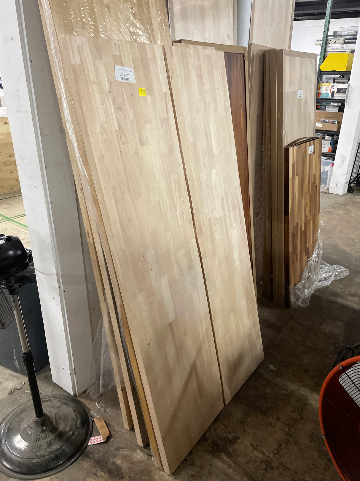 6 ft. L x 39 in. D Unfinished Hevea Butcher Block Island Countertop in With Standard Edge