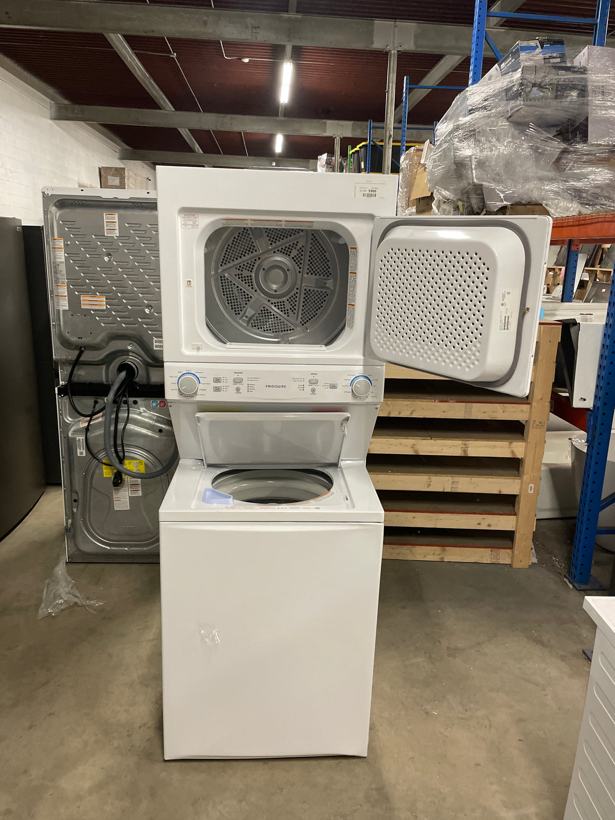 3.9 cu. ft. Washer and 5.5 cu. ft. Electric Dryer Combo in White with Quick Wash & Dry Cycle and MaxFill Wash Cycle