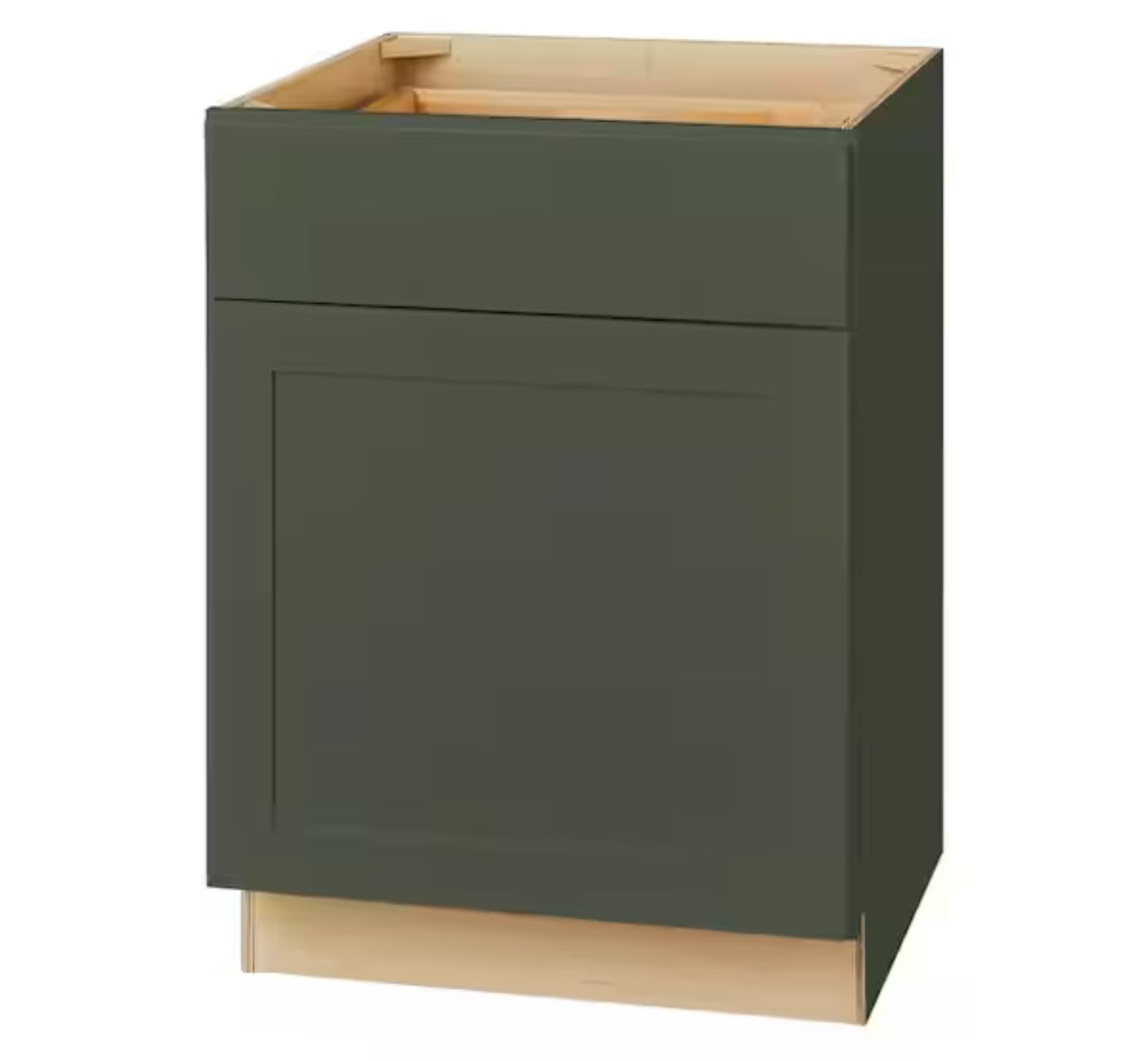 Avondale 24 in. W x 24 in. D x 34.5 in. H Ready to Assemble Plywood Shaker Base Kitchen Cabinet in Fern Green