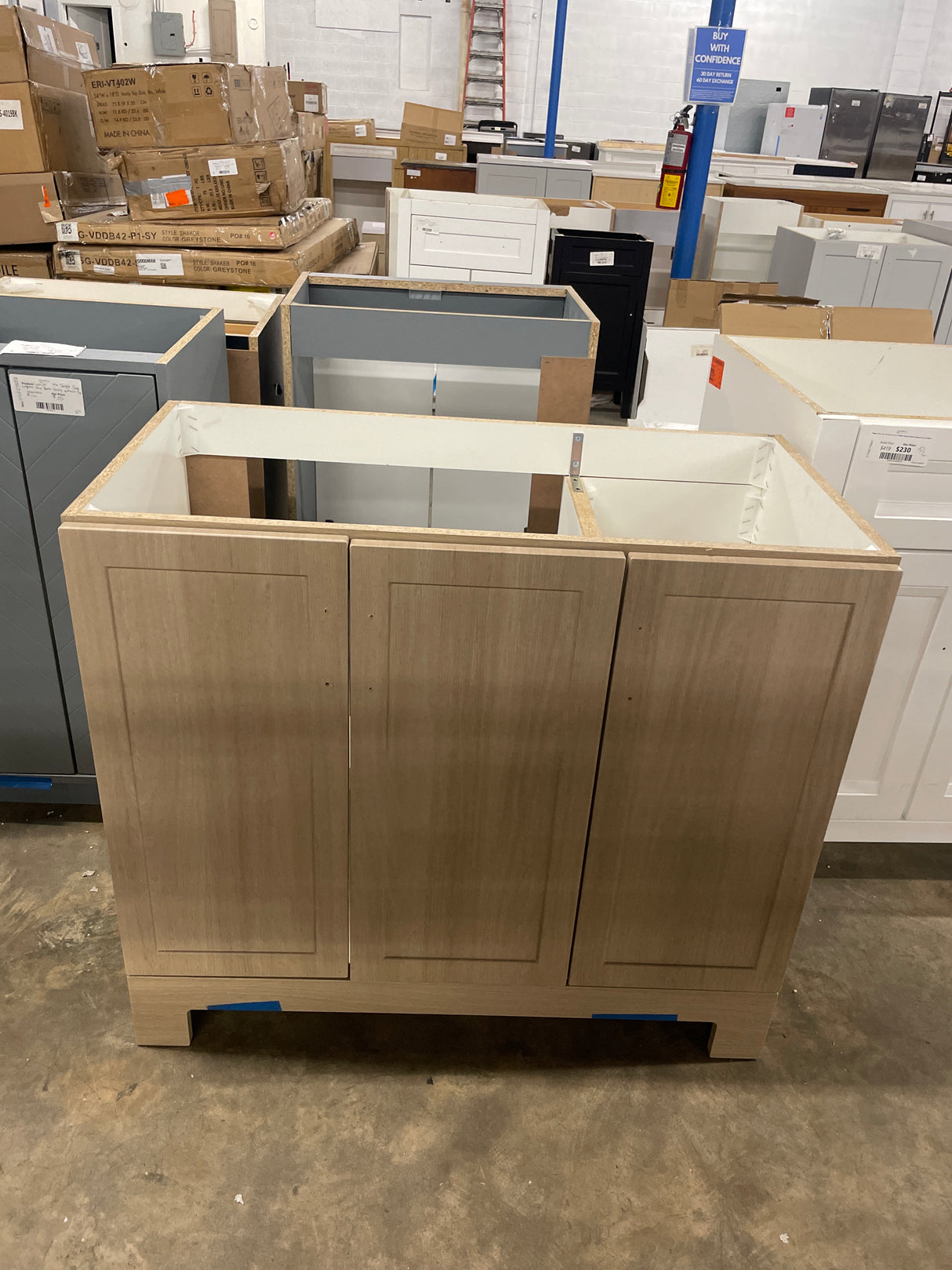 Oakley 36 in. Single Sink Beige Oak Freestanding Bath Vanity without Top