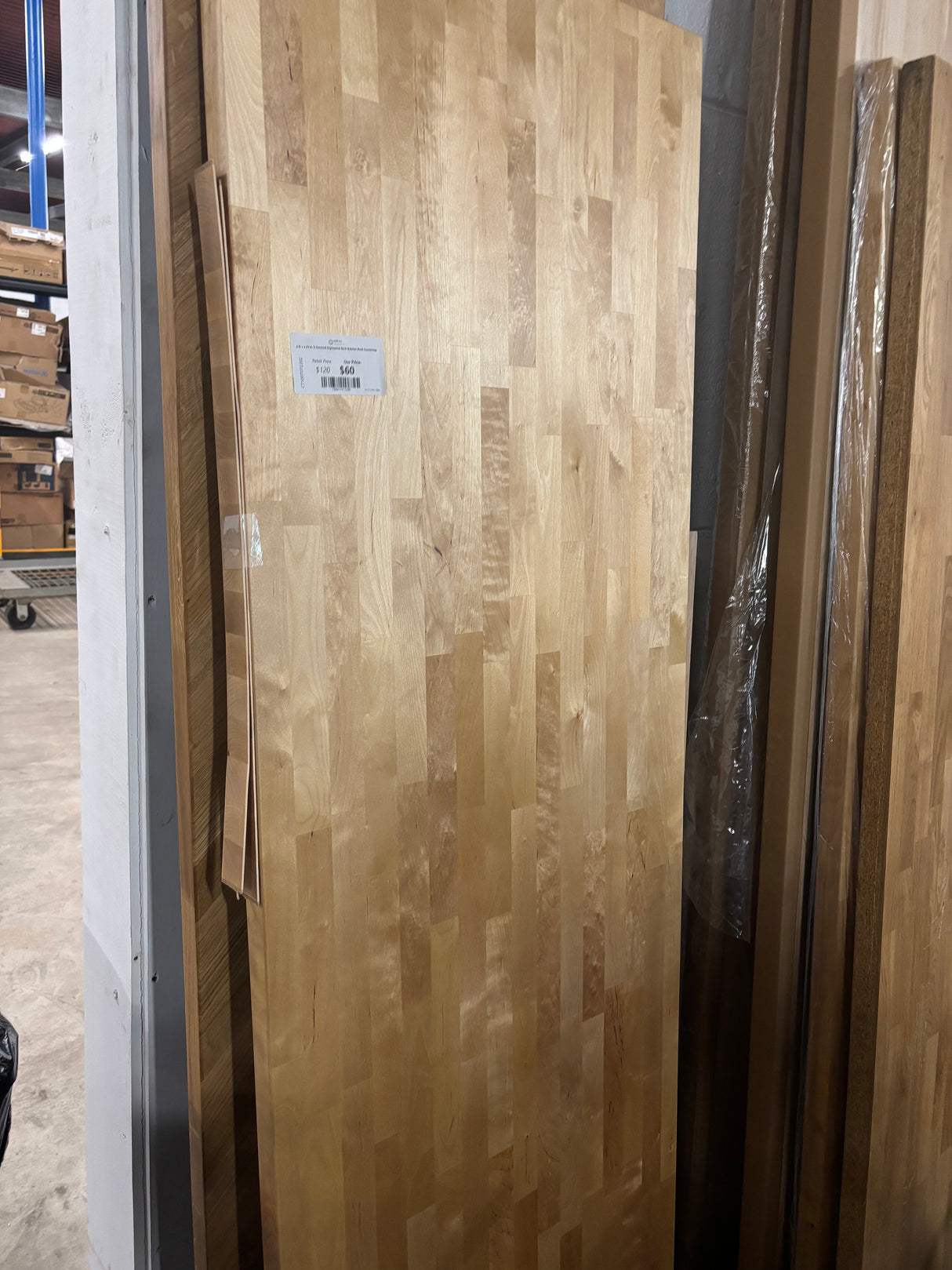 6 ft. L x 25 in. D Finished Engineered Birch Butcher Block Countertop