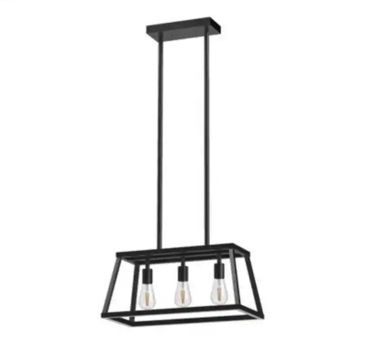 Katalyst 60-Watt 3-Light Matte Black Modern Adjustable CCT and 3-Light Modes Integrated LED Chandelier Light