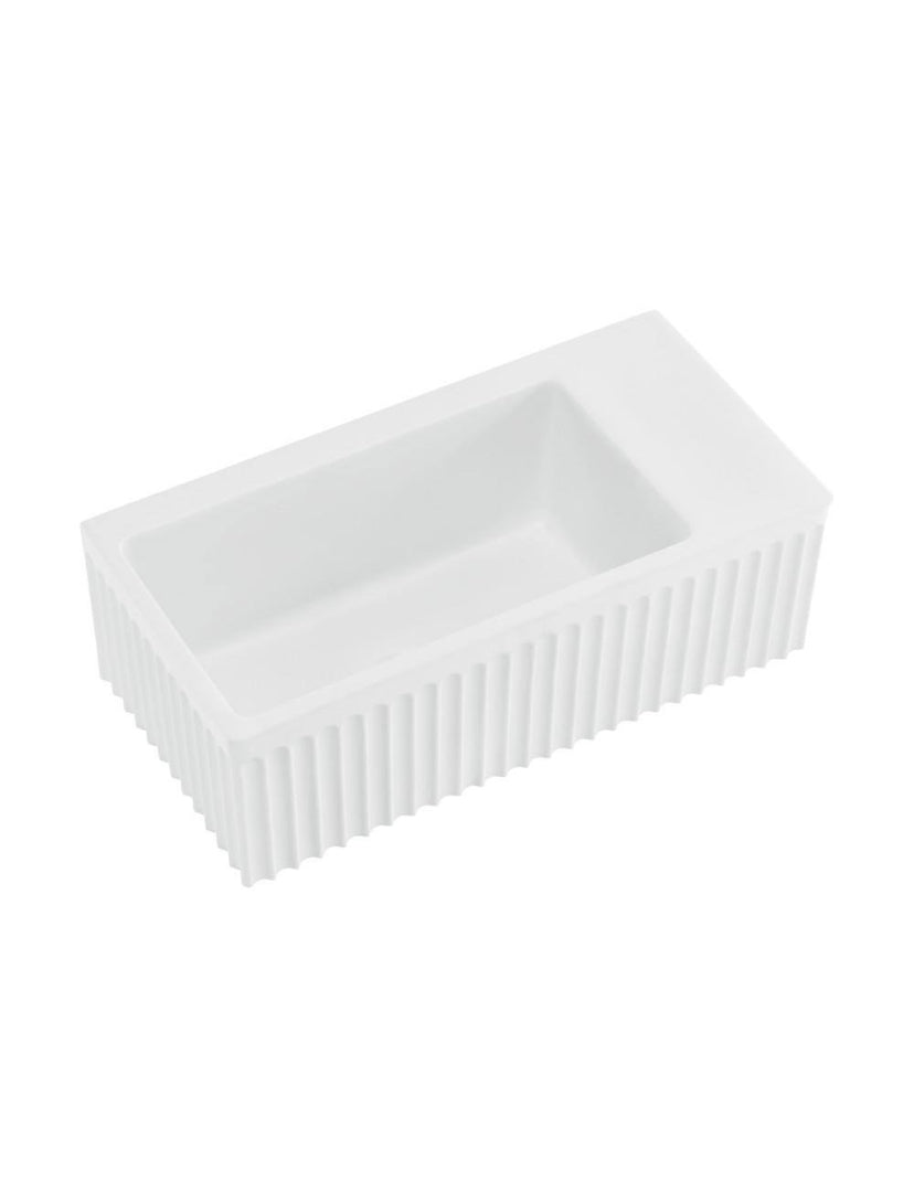 Delice 24 in. Ceramic Rectangular Wall-Mount Bathroom Sink in Matte White