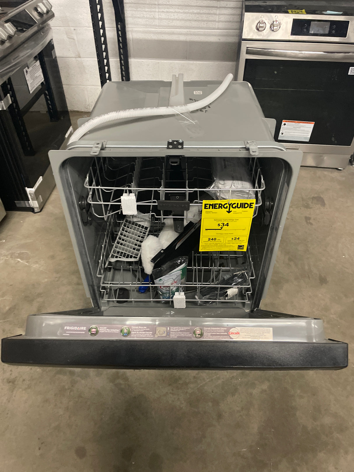 24 in. Front Control Built-In Tall Tub 55 Dba Dishwasher in Stainless Steel with 3-Cycles