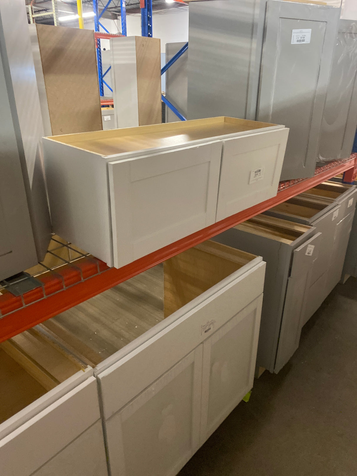 Westfield Feather White Shaker Stock Assembled Wall Kitchen Bridge Cabinet (36 in. W x 12 in. D x 12 in. H)