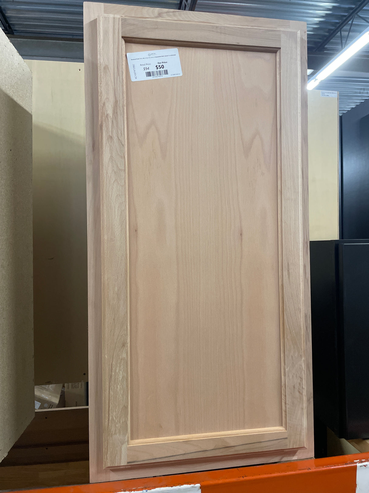 Recessed Panel 18 in. W x 12 in. D x 36 in. H Assembled Wall Cabinet in Unfinished