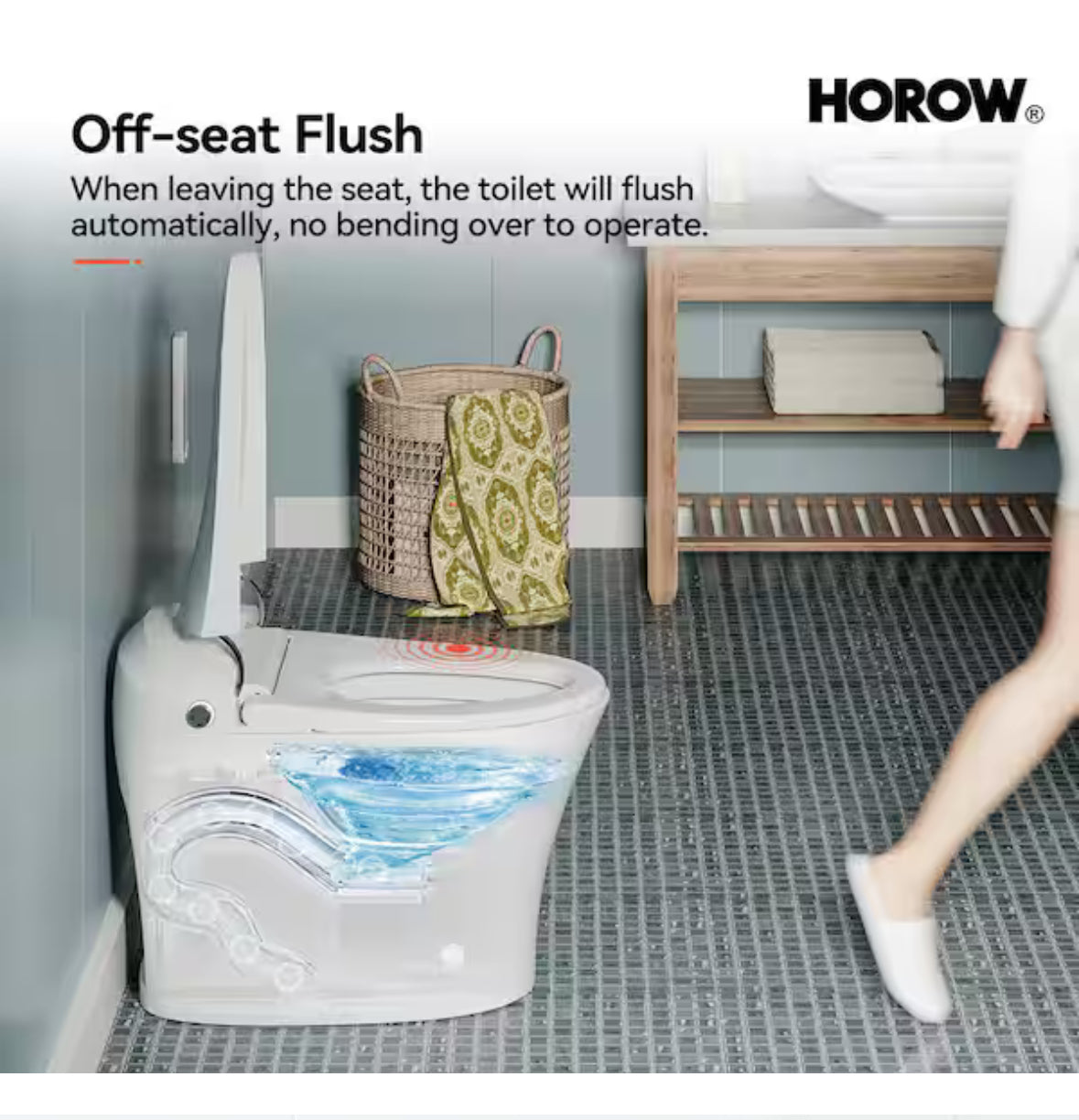 1/1.27 GPF Tankless Elongated Smart Toilet Bidet in White with Dual Flush System, Auto Flush, Heated Seat and Remote