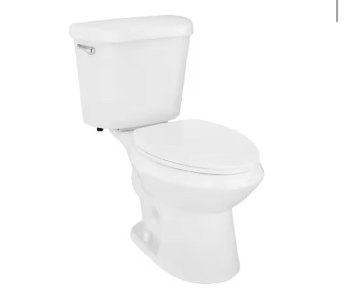 12 in. Rough In 2-Piece 1.28 GPF Single Flush Elongated Toilet in White, Seat Included