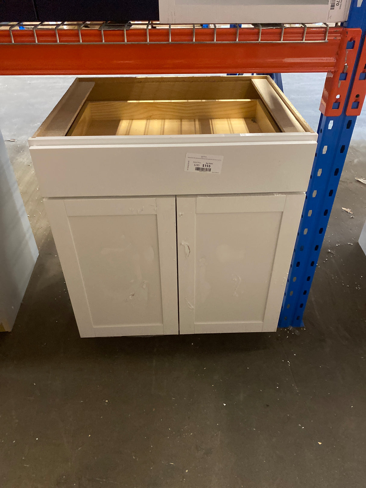 Westfield Feather White Shaker Stock Assembled Base Kitchen Cabinet (30 in. W x 23.75 in. D x 35 in. H)