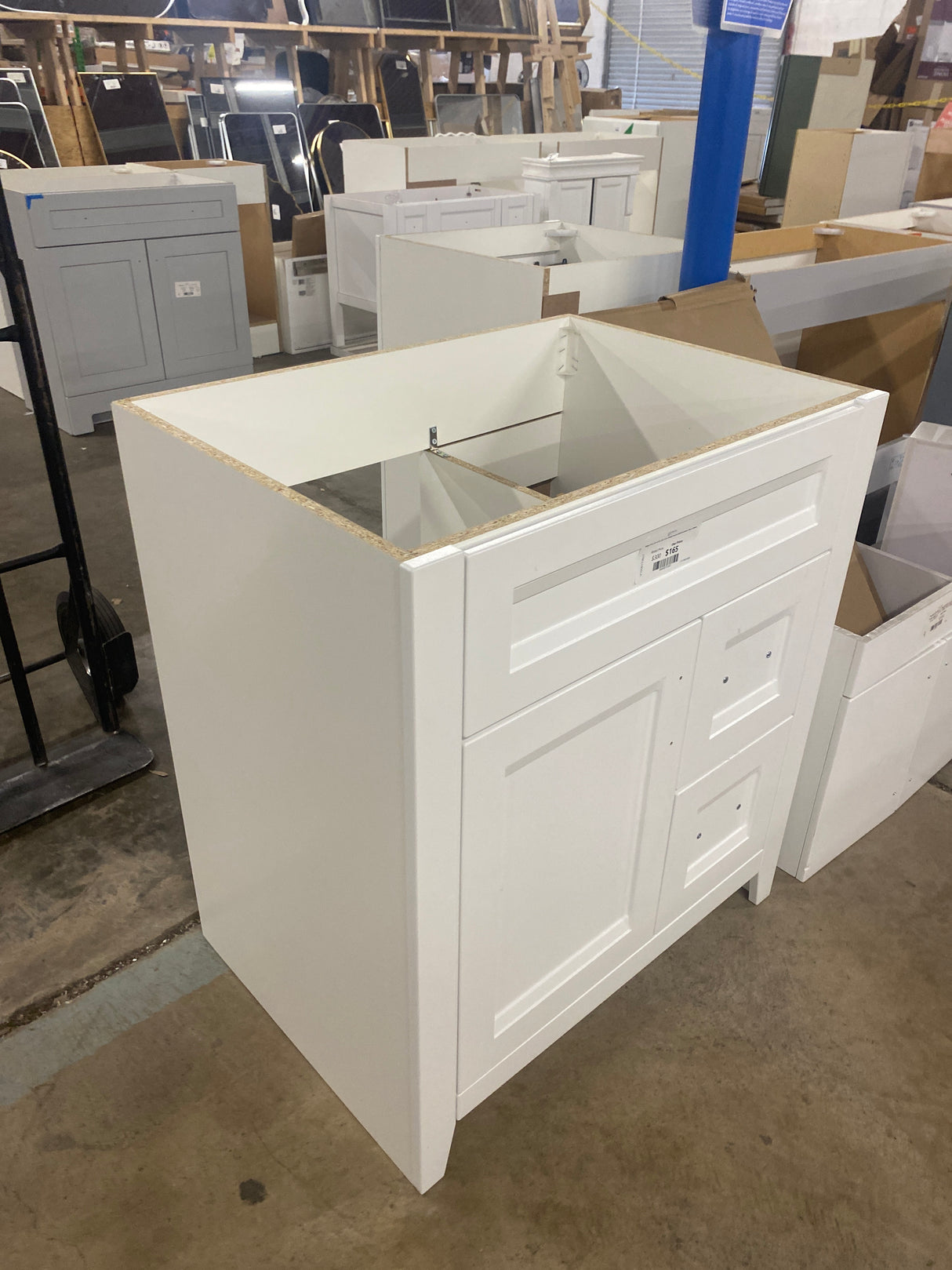 Ridge 30 in. W x 22 in. D x 34 in. H Bath Vanity Cabinet without Top in White