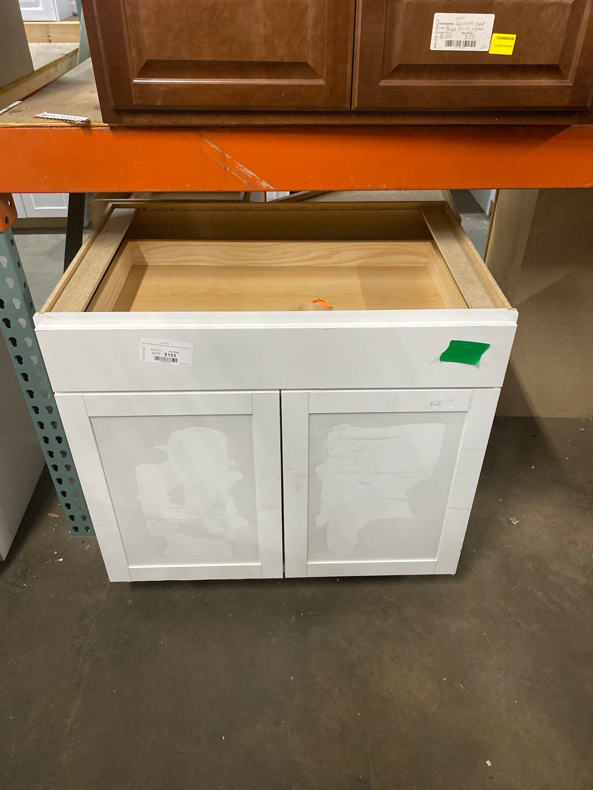 Westfield Feather White Shaker Stock Assembled Base Kitchen Cabinet (36 in. W x 23.75 in. D x 35 in. H)