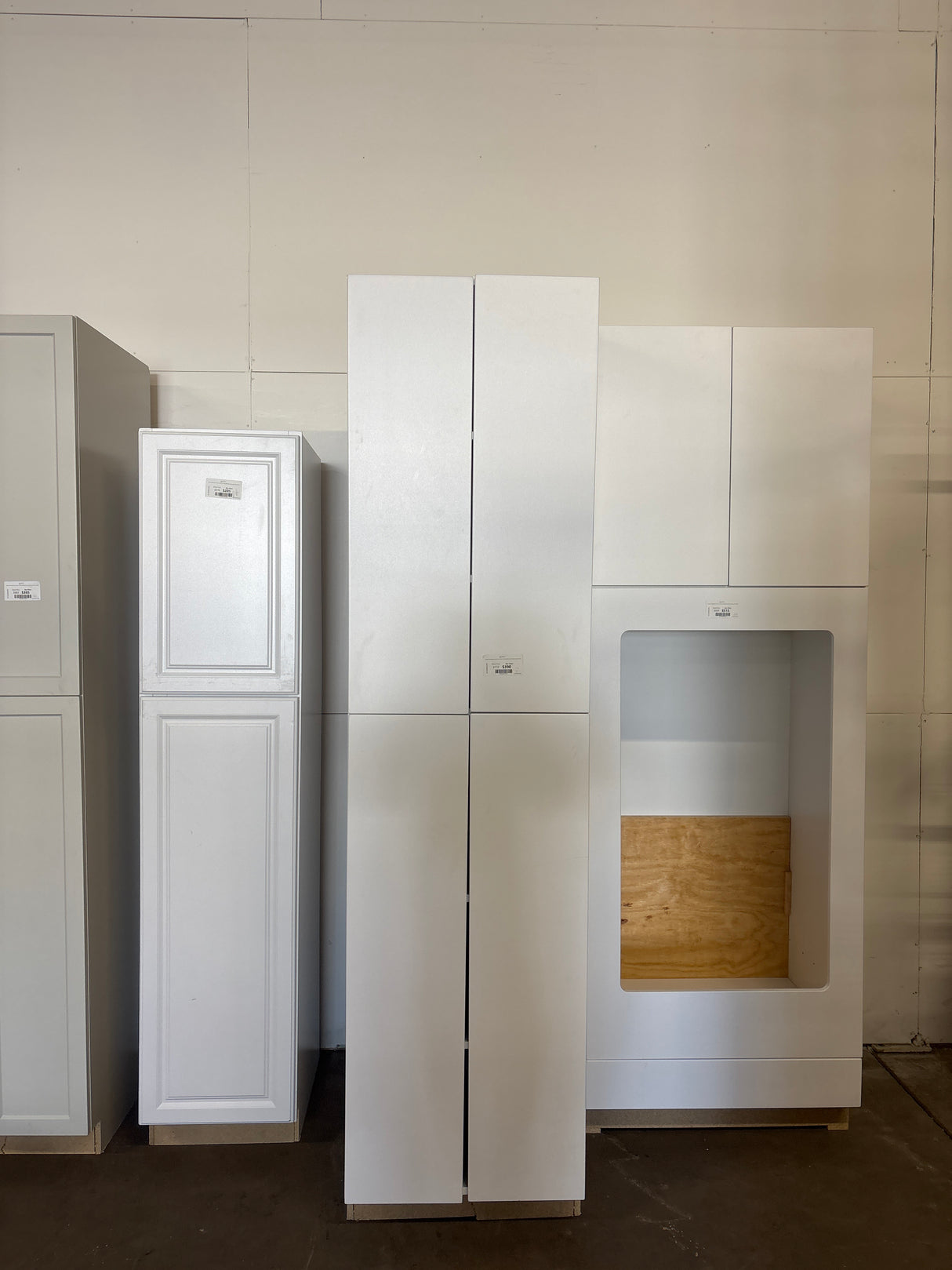 Designer Series Edgeley 24 in. W x 24 in. D x 96 in. H Assembled Slab Tall Pantry Kitchen Cabinet in White