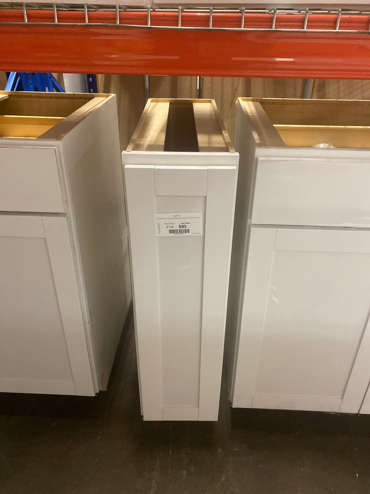 Westfield Feather White Shaker Stock Assembled Base Kitchen Cabinet (9 in. W x 23.75 in. D x 35 in. H)