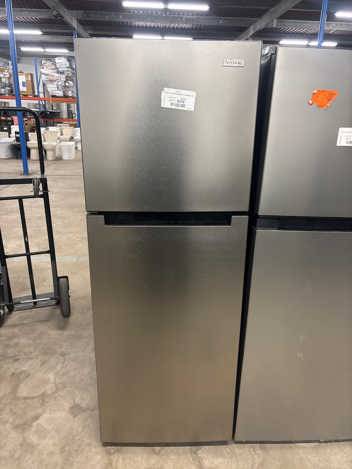 10.1 cu. ft. Top Freezer Refrigerator in Stainless Steel