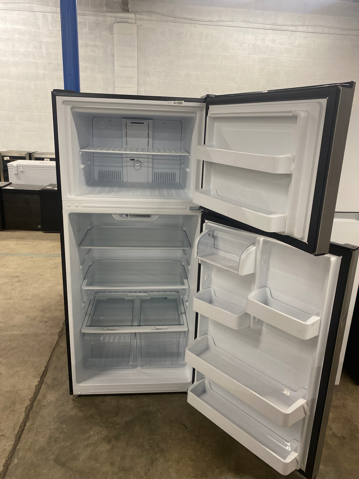 18 cu. ft. Top Freezer Refrigerator in Stainless Steel Look