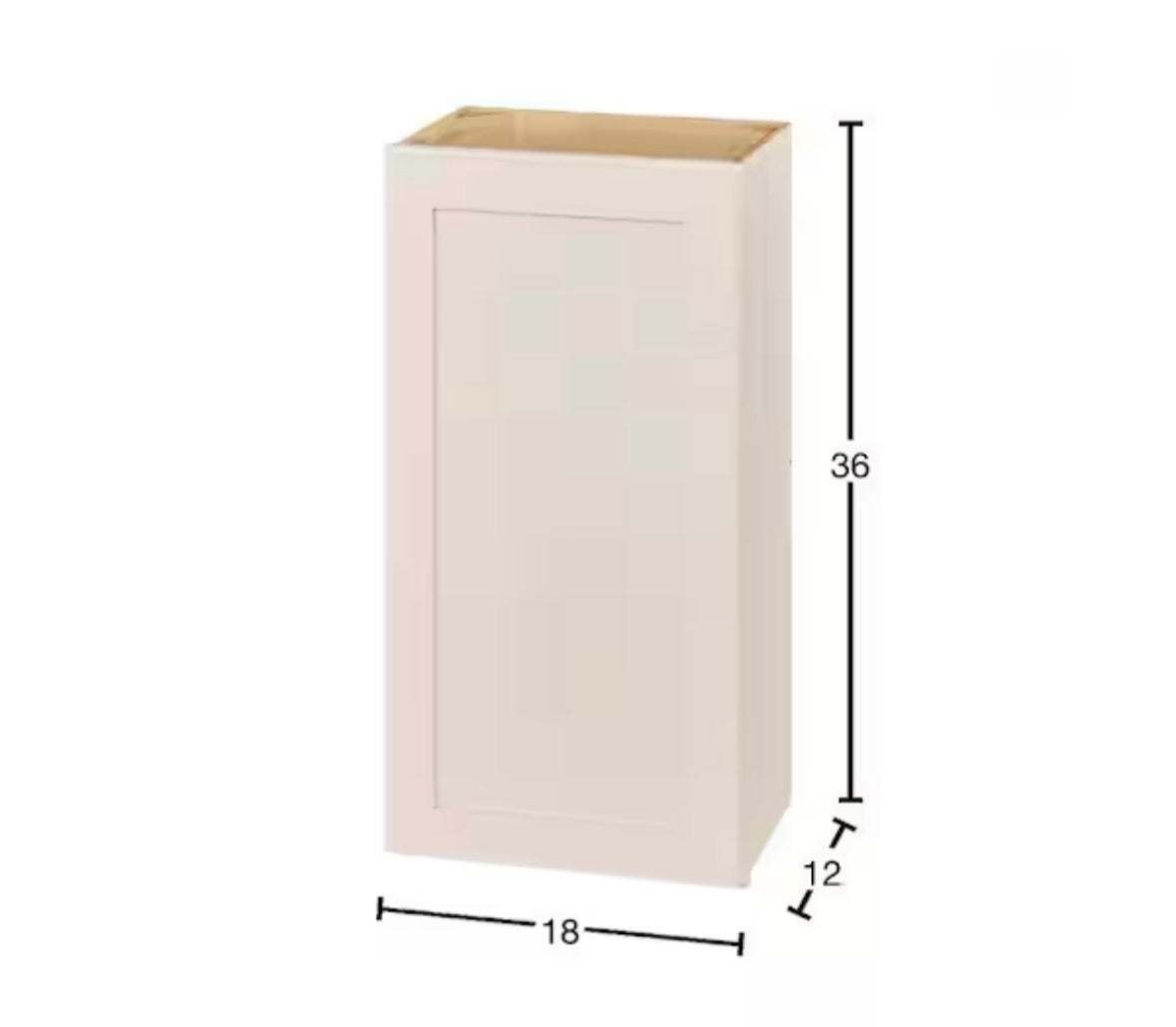 Avondale 18 in. W x 12 in. D x 36 in. H Ready to Assemble Plywood Shaker Wall Kitchen Cabinet in Antique White