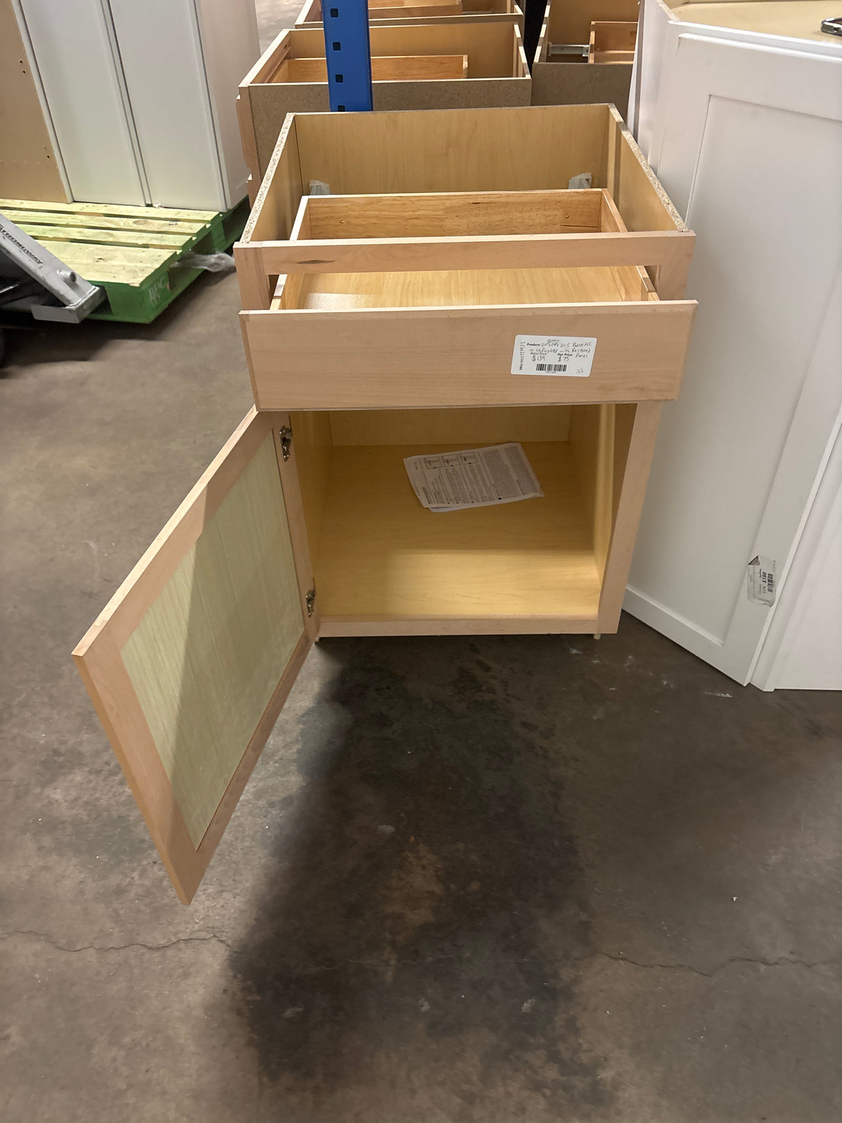 24 in. W x 24 in. D x 34.5 in. H Assembled Base Kitchen Cabinet in Unfinished with Recessed Panel