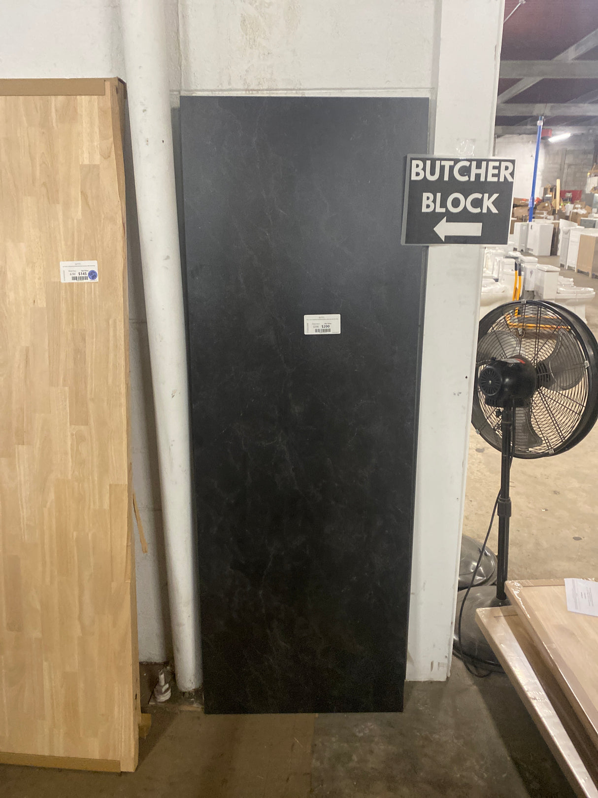 6 ft. L x 25 in. D Engineered Composite Countertop in Black Amani with Satin Finish