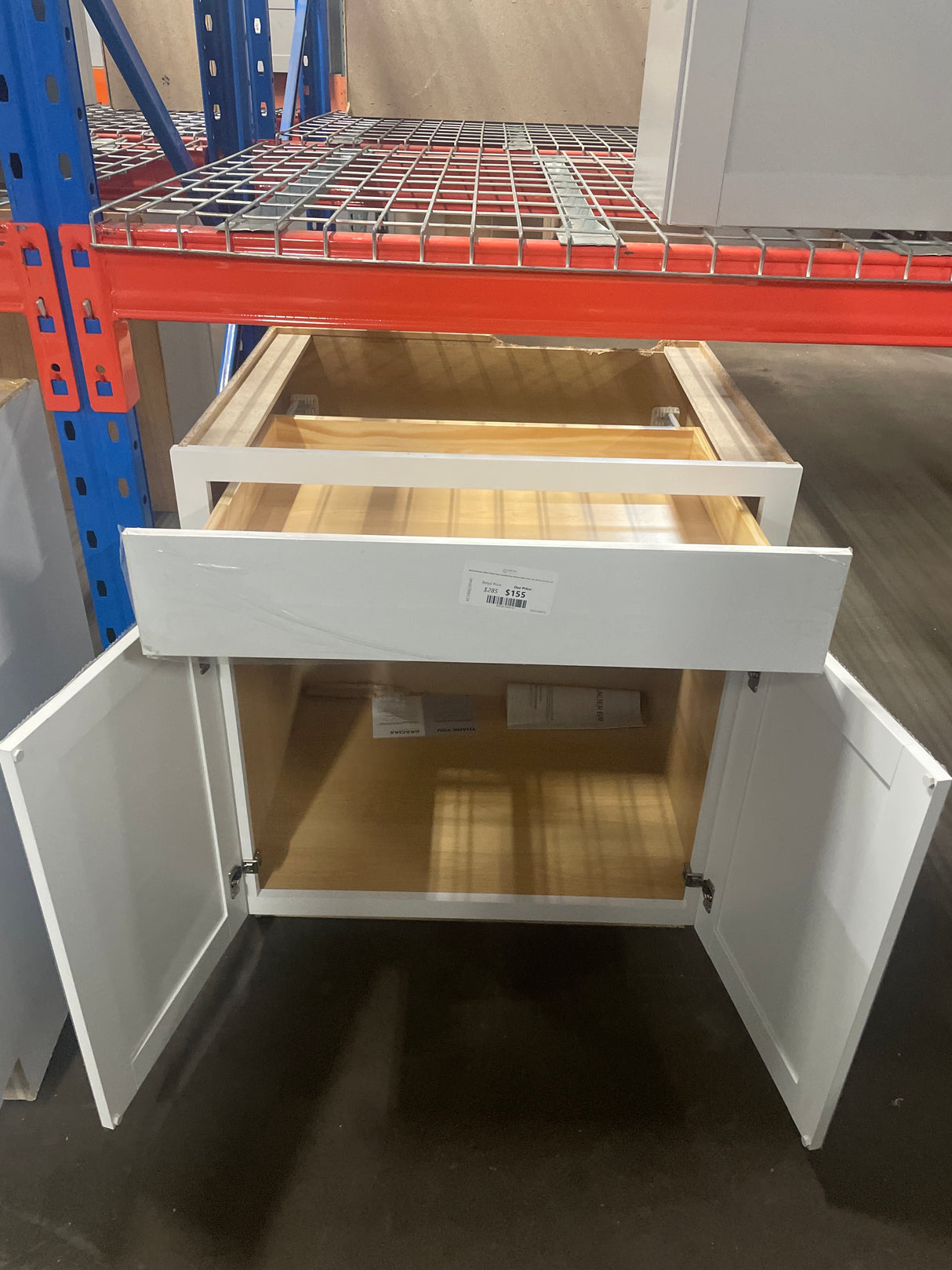 Westfield Feather White Shaker Stock Assembled Base Kitchen Cabinet (30 in. W x 23.75 in. D x 35 in. H)