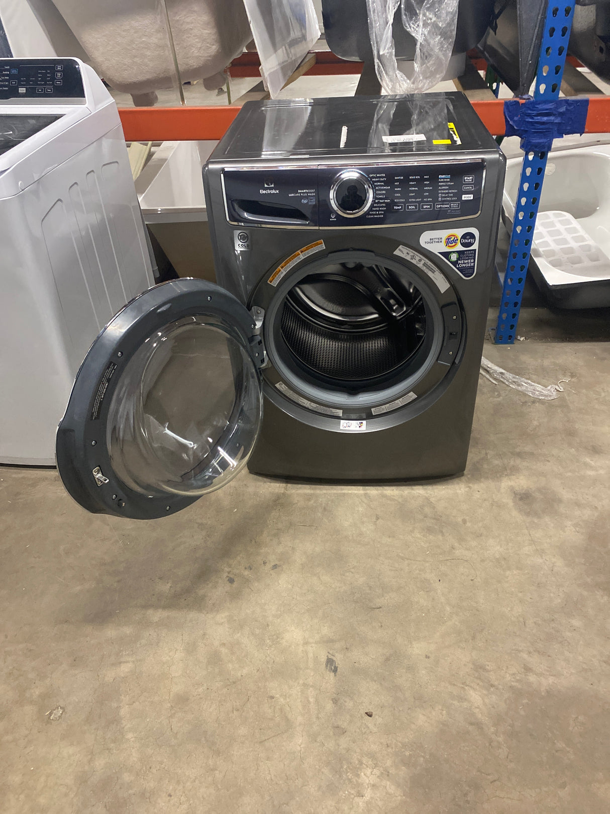 4.5 cu. ft. Stackable Front Load washer in Titanium with SmartBoost, Optic Whites, and Pure Rinse