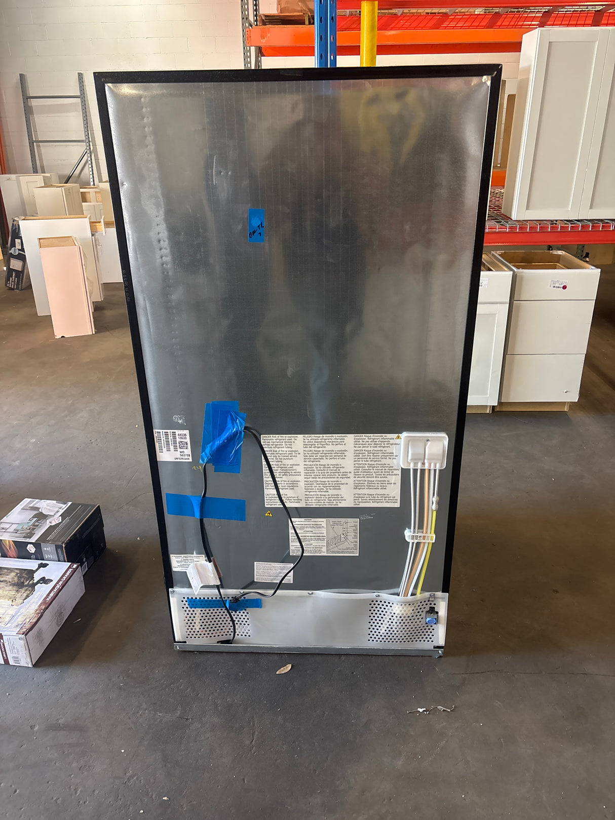 36 in. Gallery 28 cu. ft. Standard Depth French Door Refrigerator in Smudge-Proof Black Stainless Steel