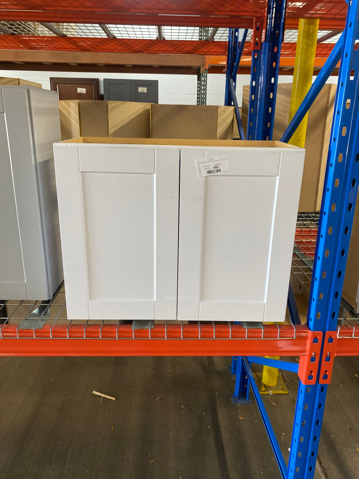Shaker Satin White Stock Assembled Wall Bridge Kitchen Cabinet (30 in. x 23.5 in. x 12 in.)